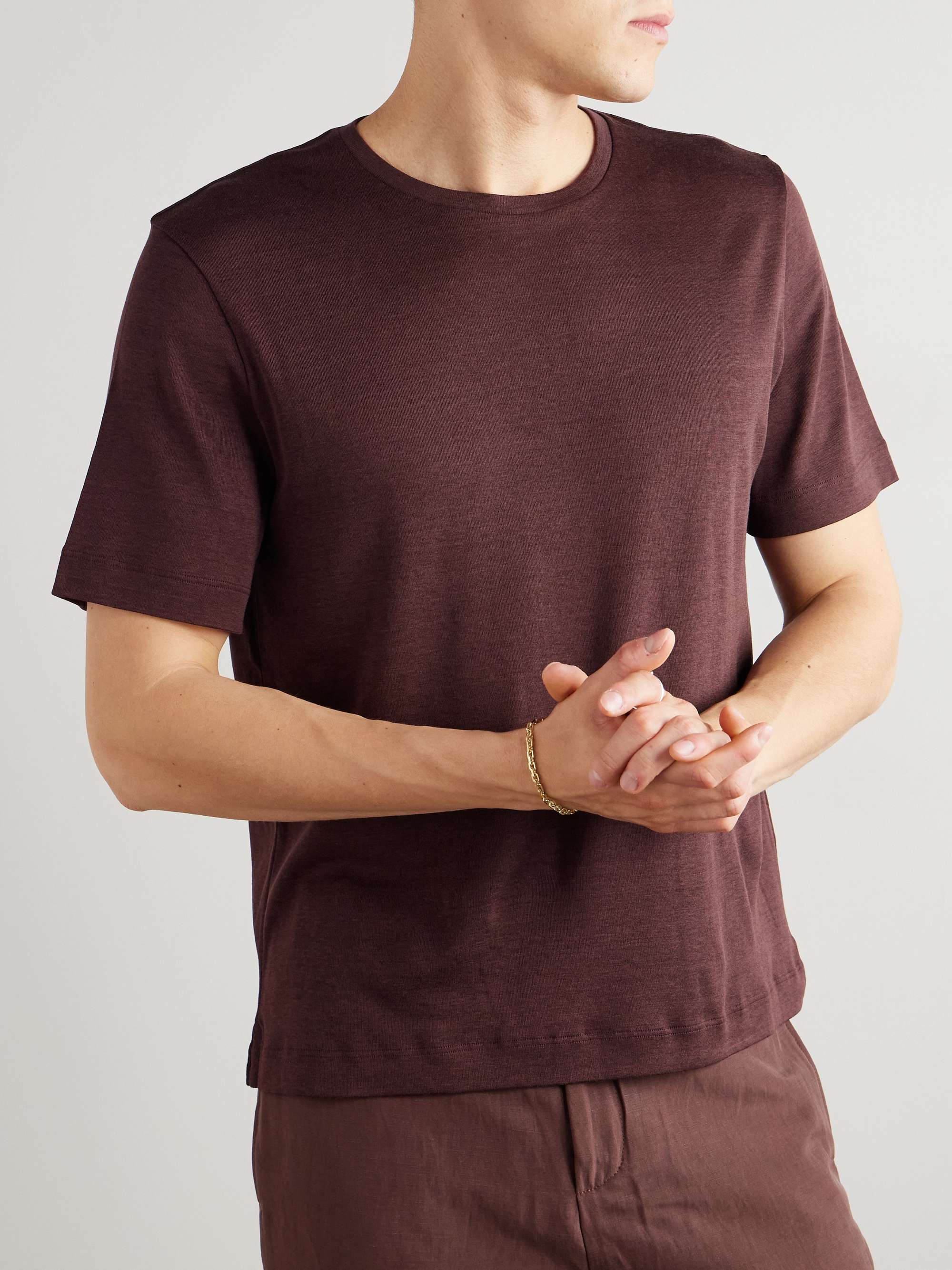 Mazzorbo Silk and Cotton-Blend Jersey T-Shirt view