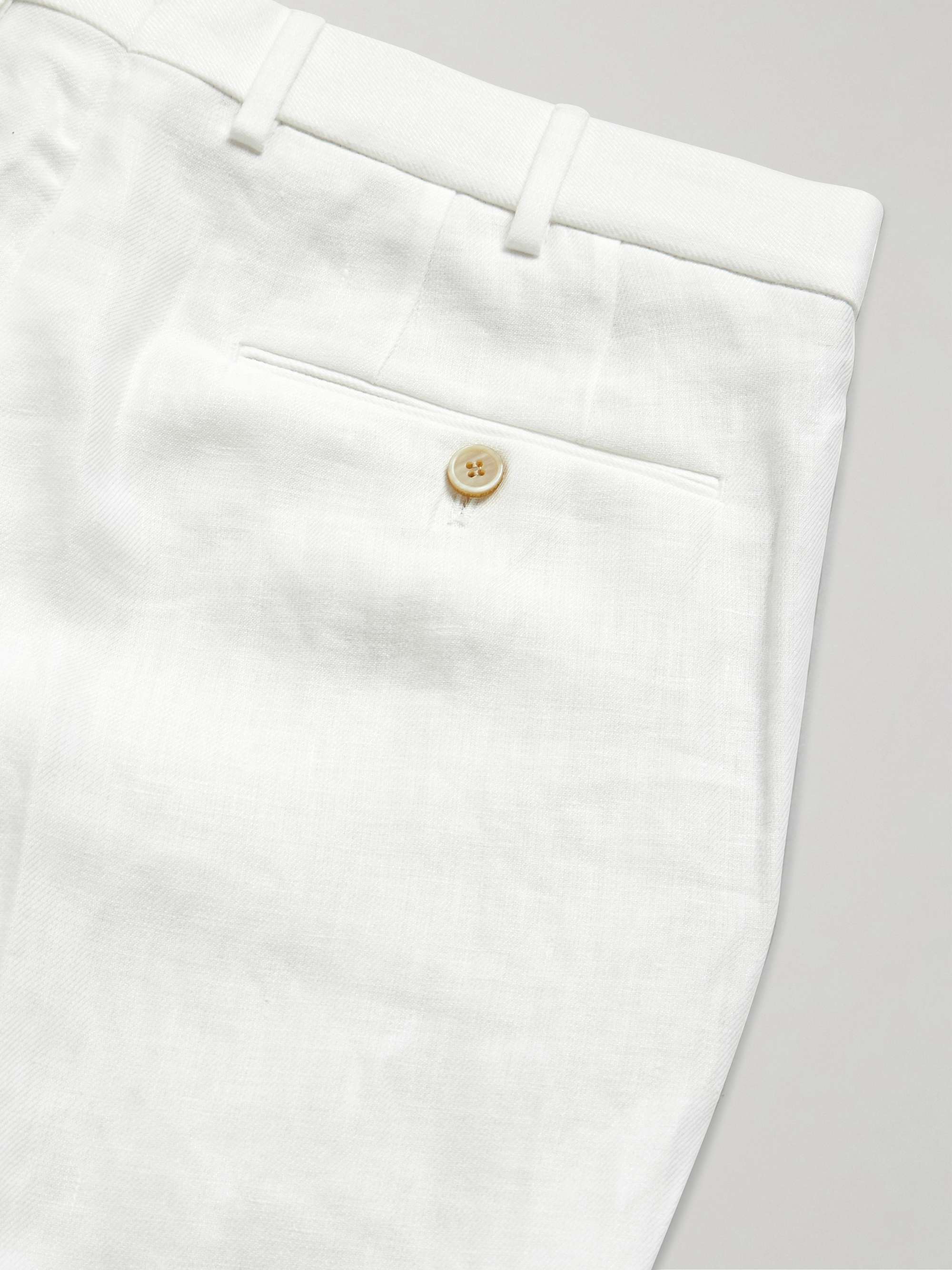 Carlo Straight-Leg Linen Trousers view