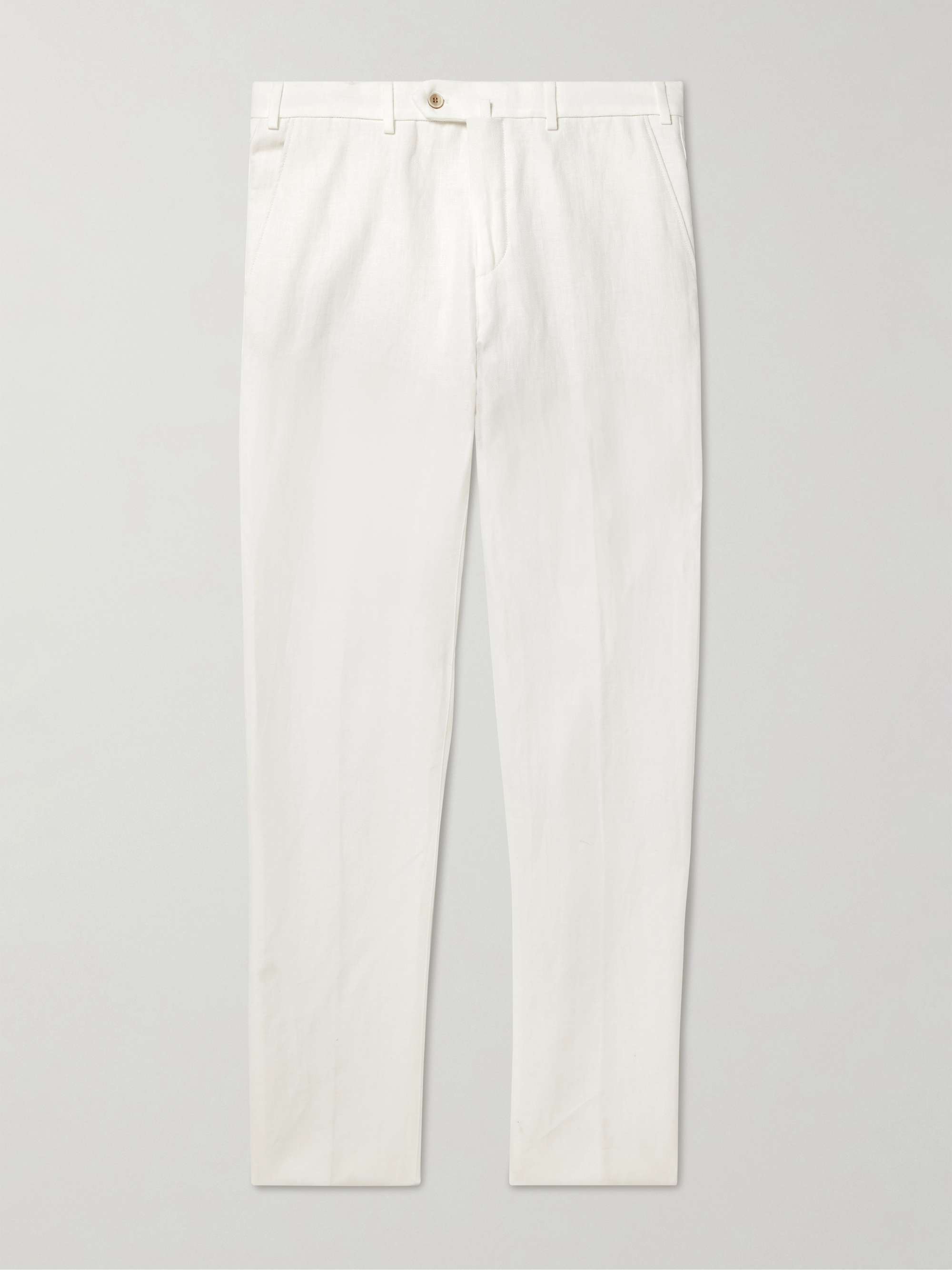 Carlo Straight-Leg Linen Trousers view