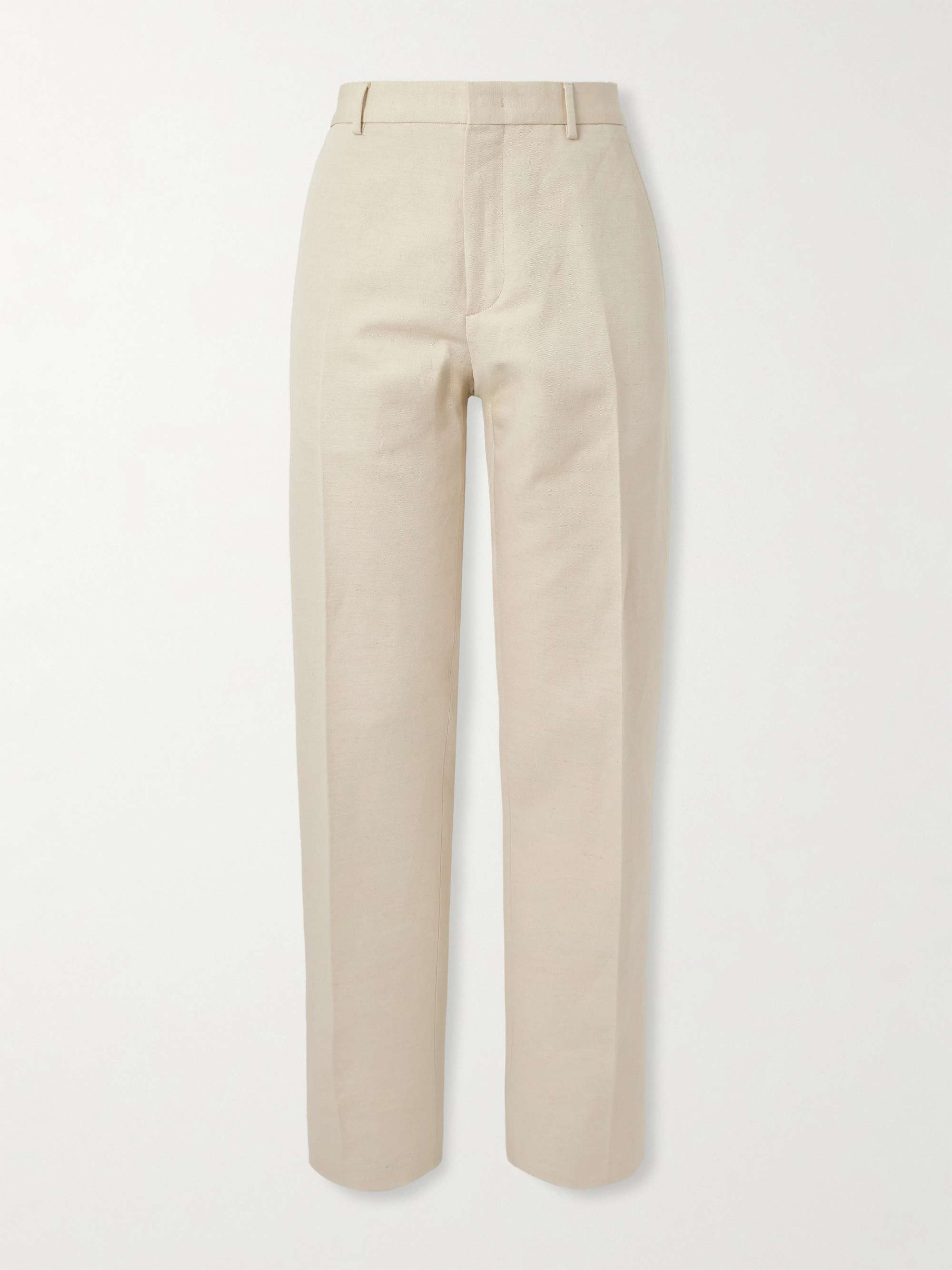 Cedric Tapered Cotton and Linen-Blend Canvas Trousers view