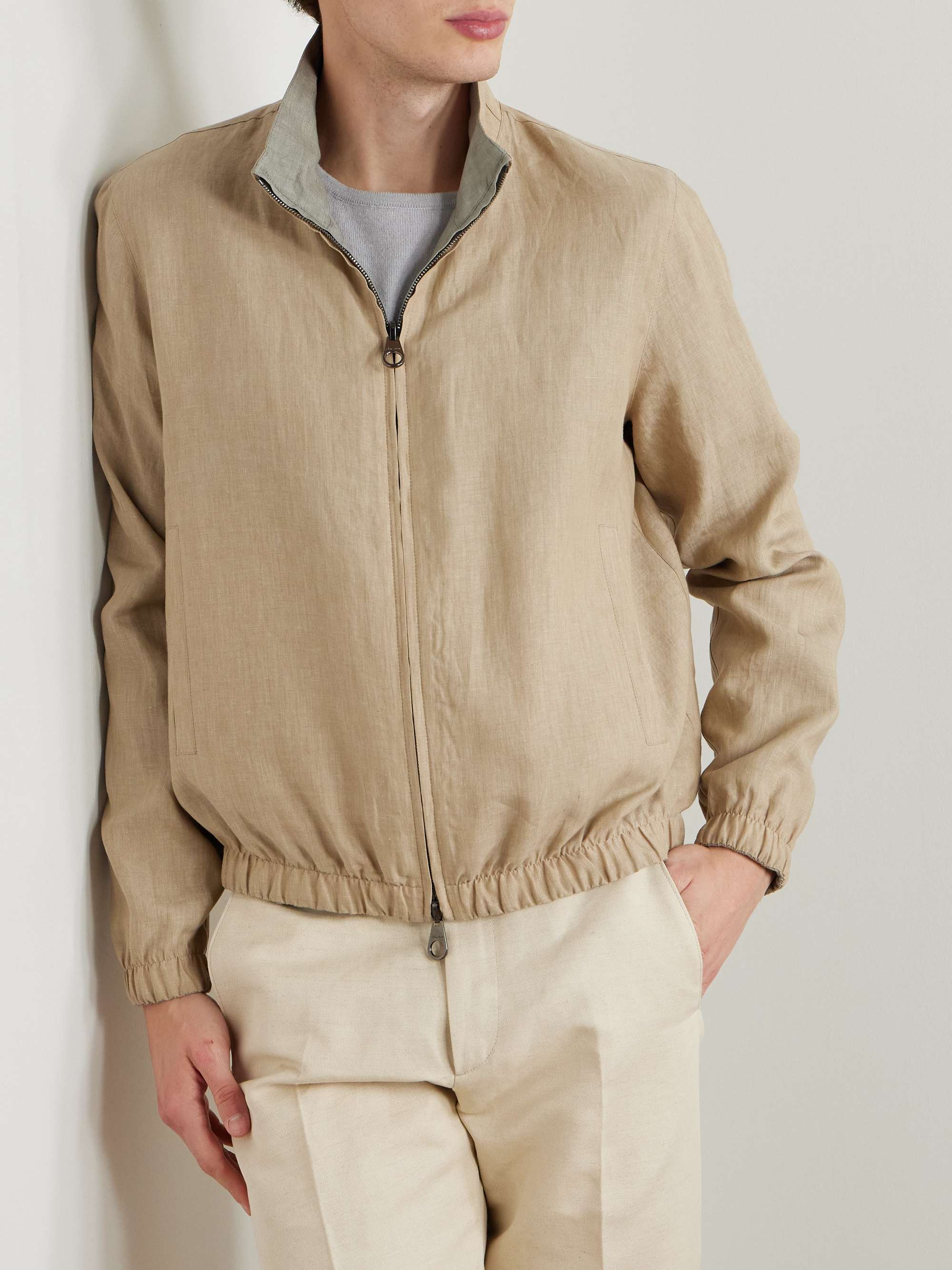 Reversible Linen Bomber Jacket view