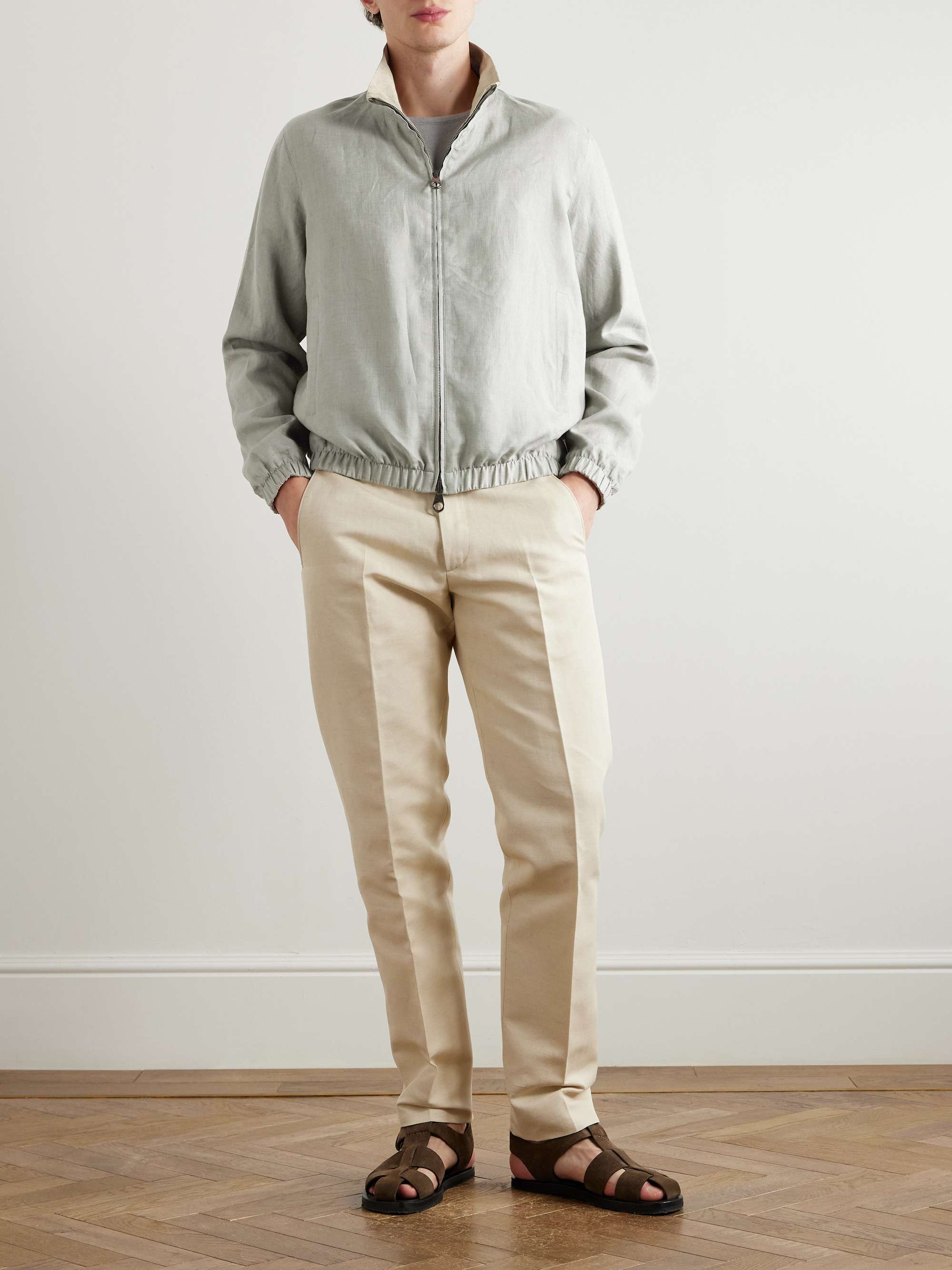 Reversible Linen Bomber Jacket view
