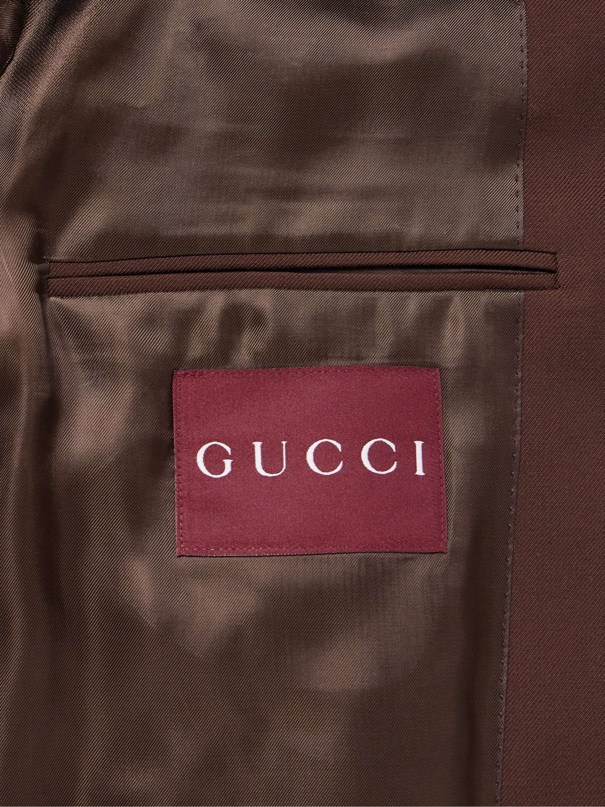 Slim-Fit Logo-Embossed Wool-Twill Blazer view