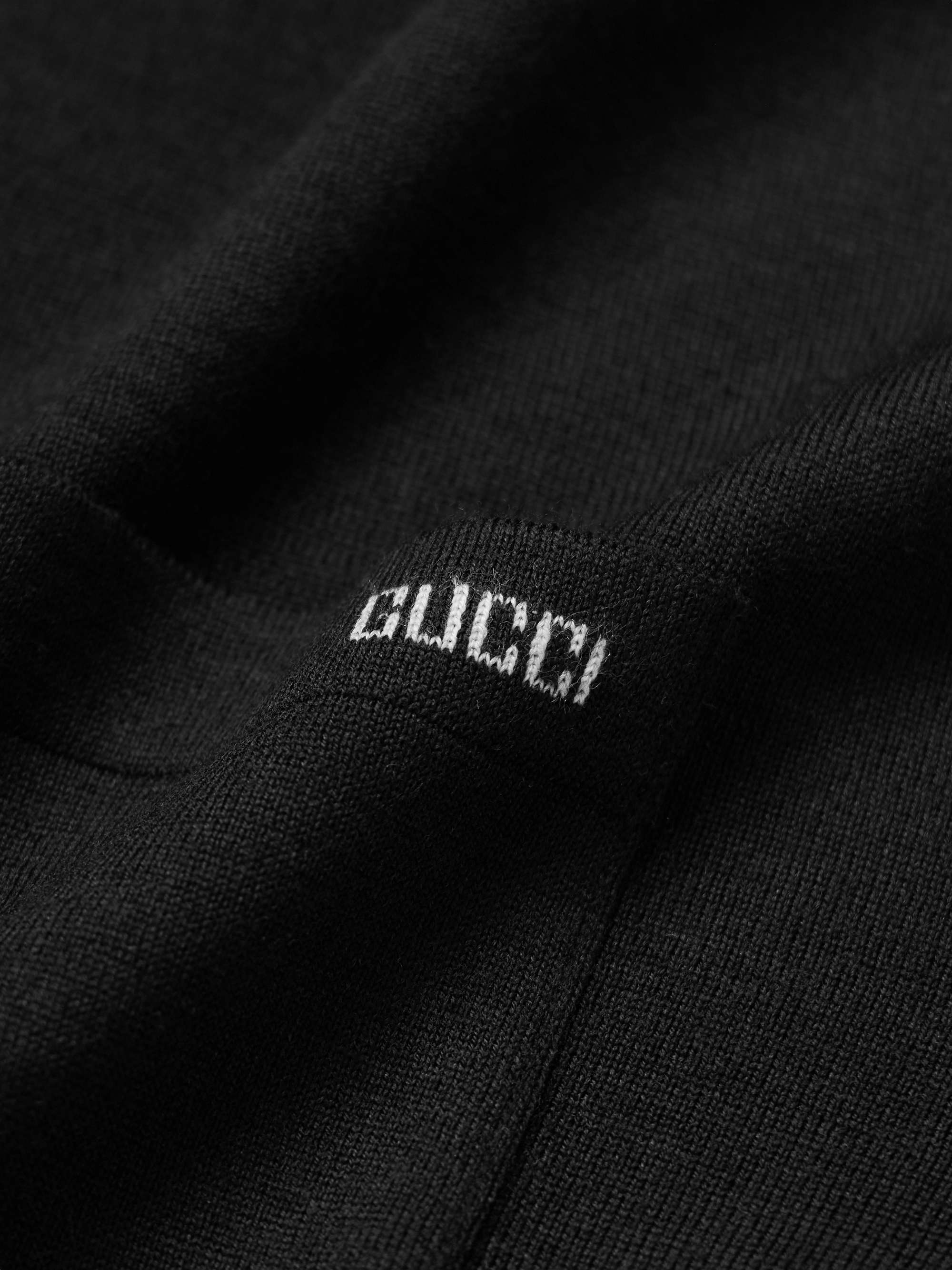 Logo-Intarsia Wool-Blend Polo Shirt view