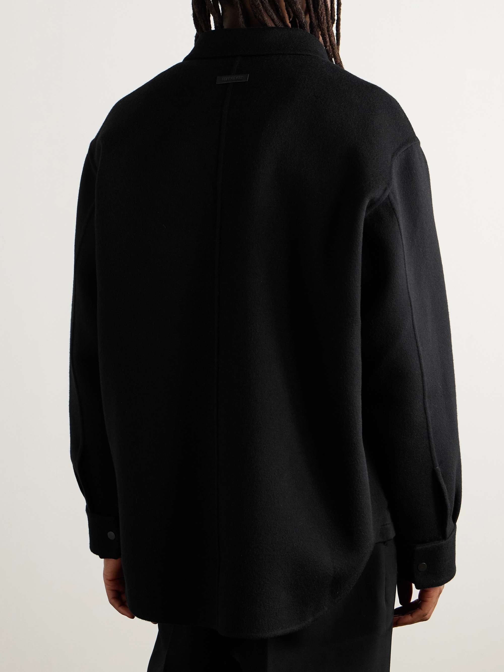 Oversized Double-Faced Virgin Wool and Cashmere-Blend Overshirt view