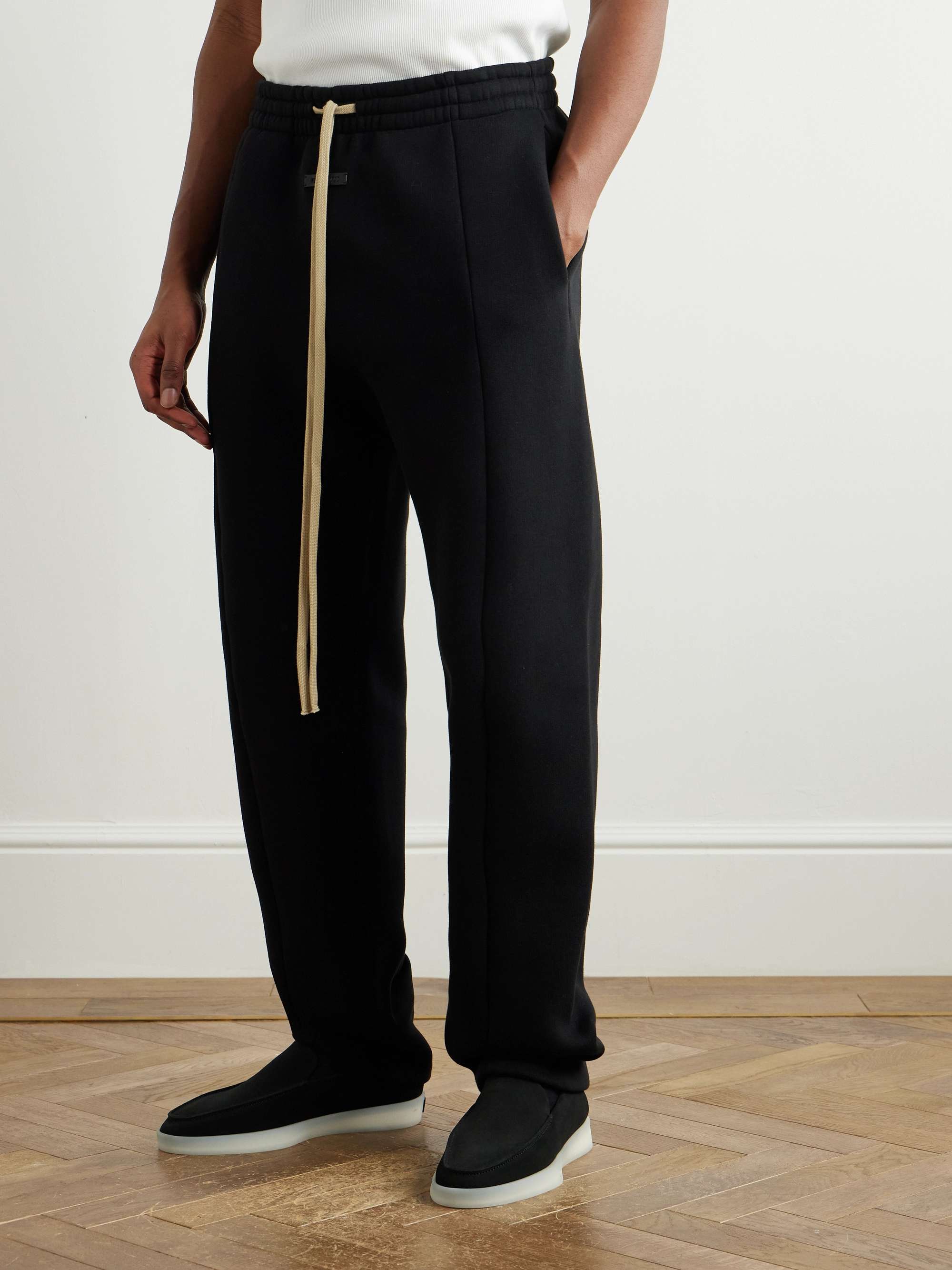 Straight-Leg Cotton-Blend Jersey Sweatpants view