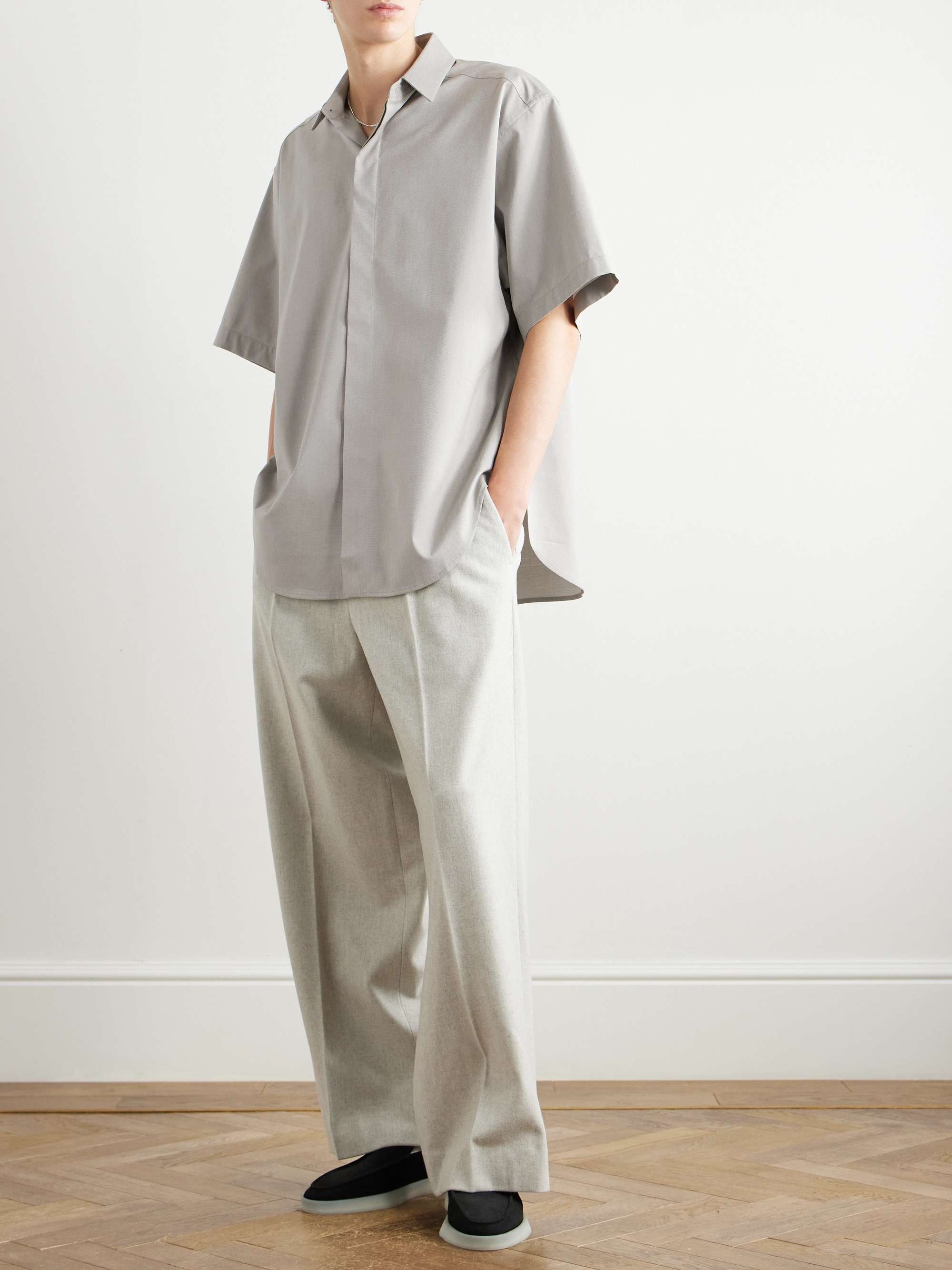 Cotton-Blend Oxford Shirt view