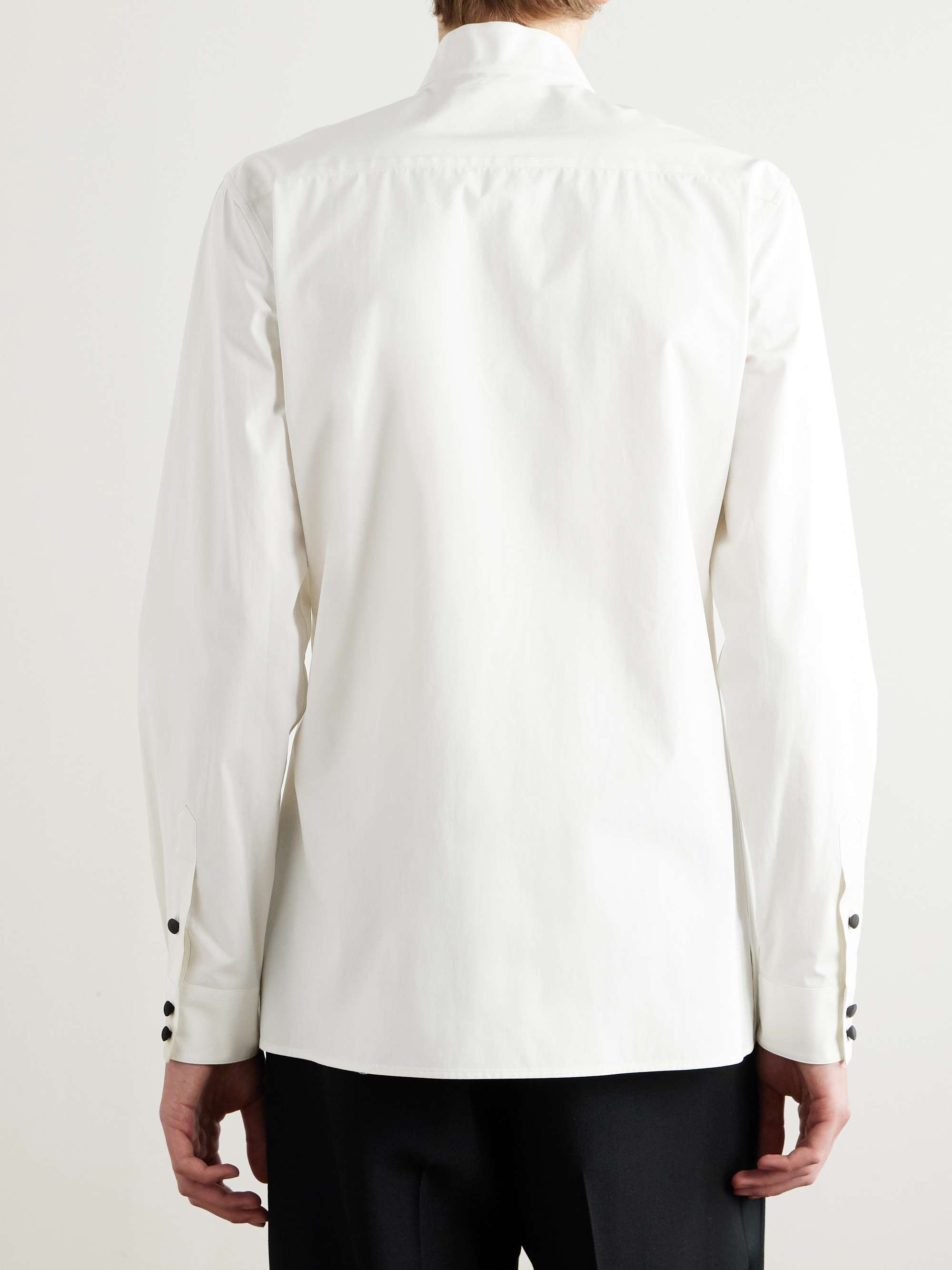 Nehru-Collar Cotton-Poplin Shirt view