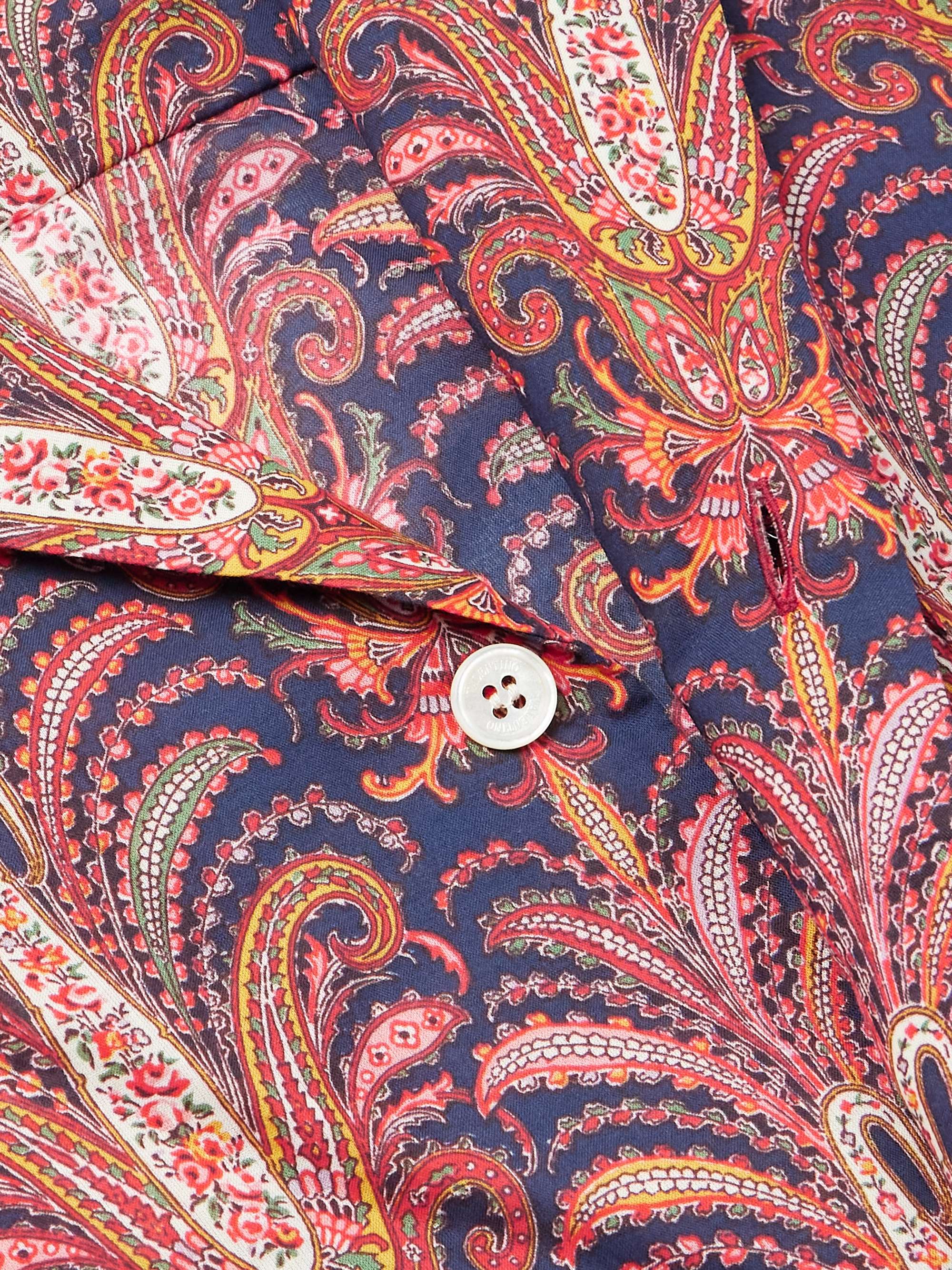 Camp-Collar Paisley-Print Cotton-Voile Shirt view