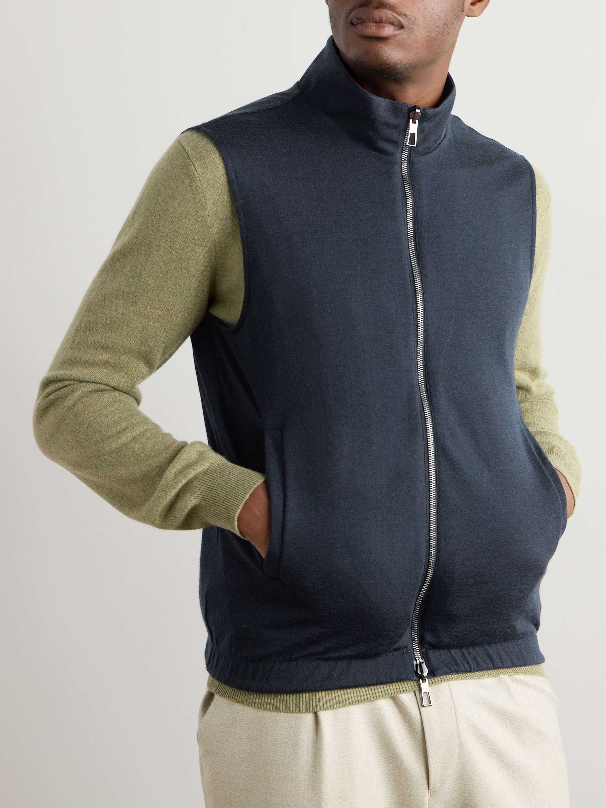 Slim-Fit Reversible Storm System® WindWish™ Twill and Wool Gilet view