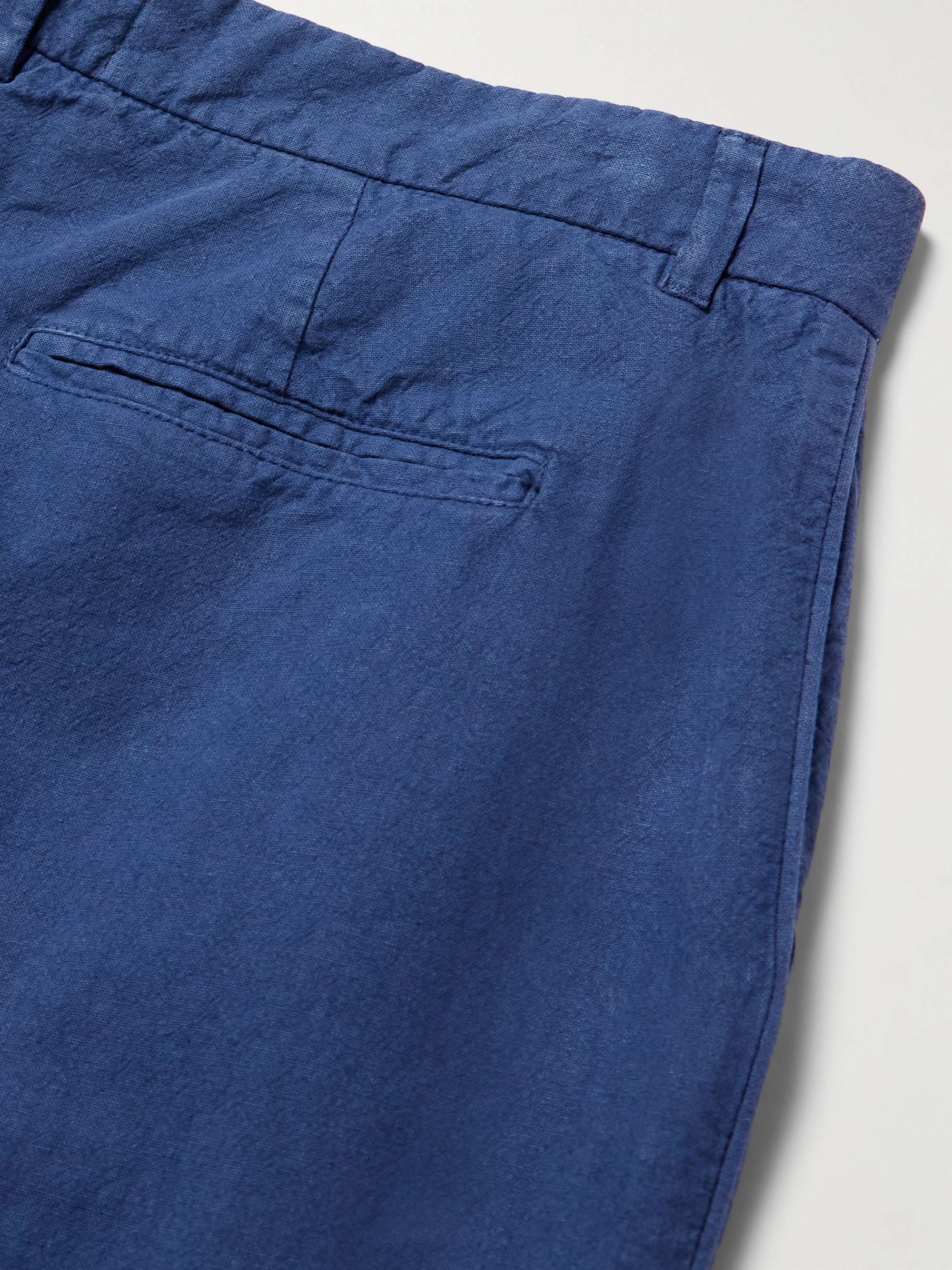 Straight-Leg Linen and Cotton-Blend Suit Trousers view