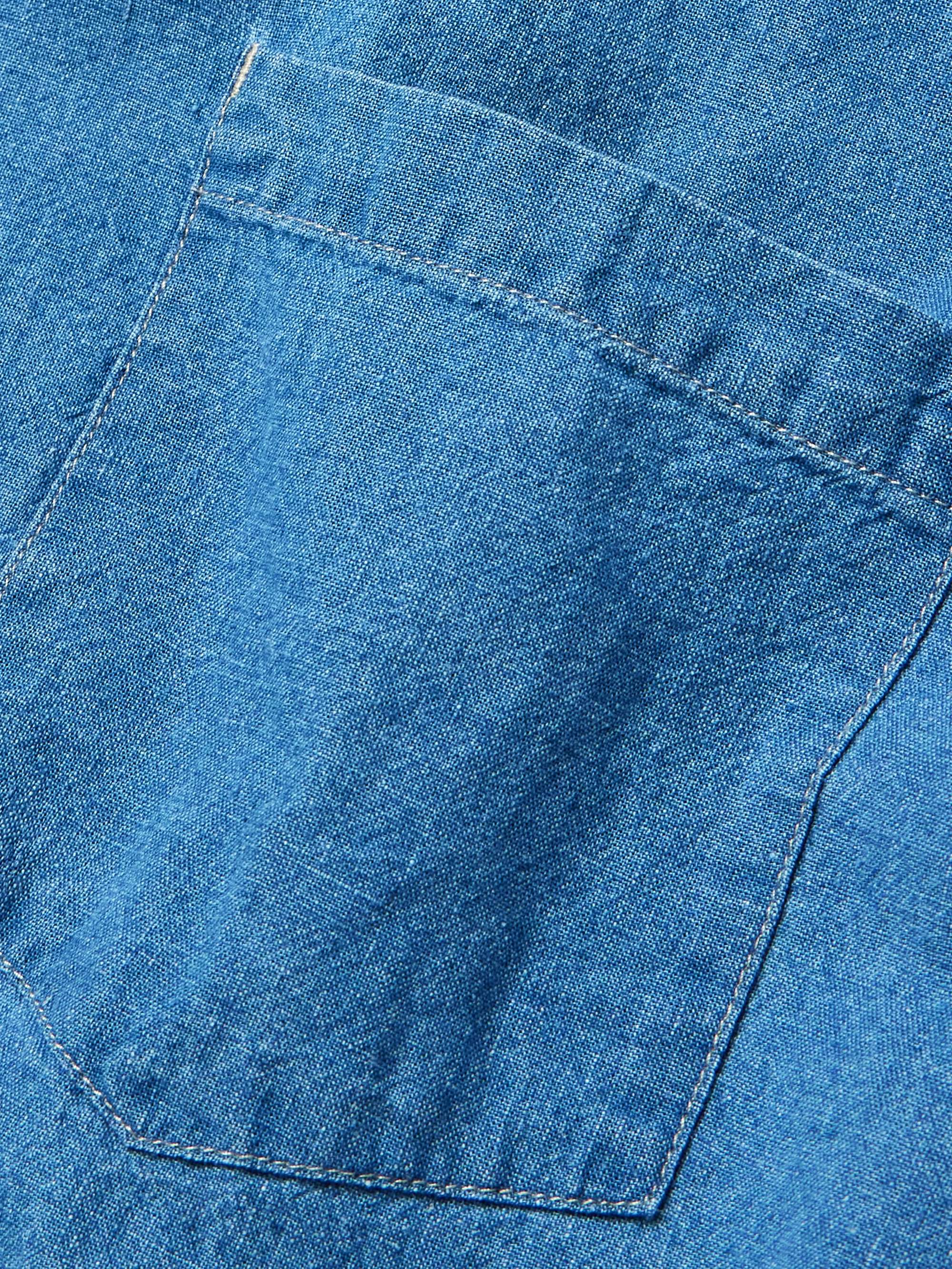 Anniversary Button-Down Collar Linen and Cotton-Blend Chambray Shirt view