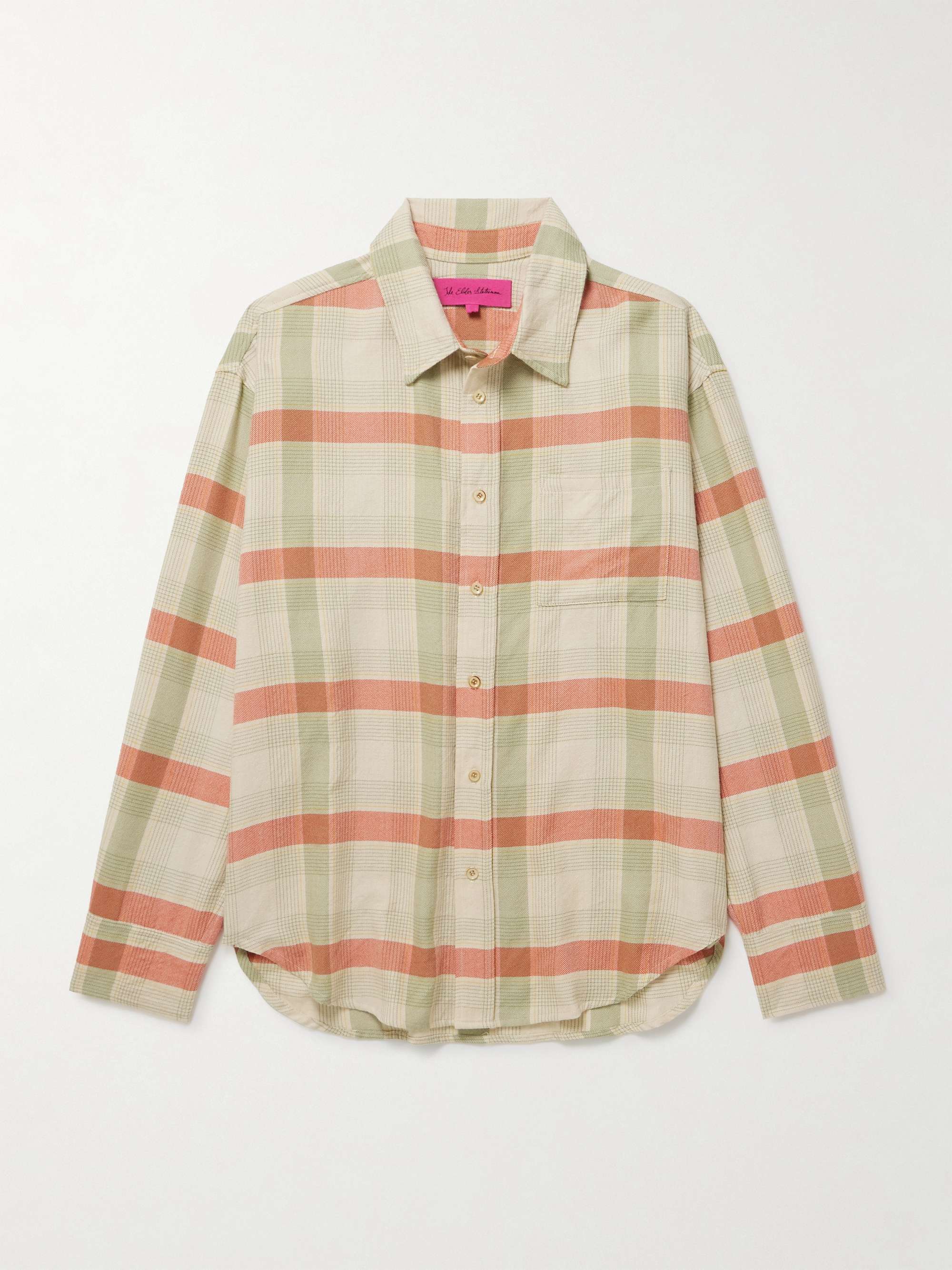 Checked Cashmere and Wool-Blend Shirt view