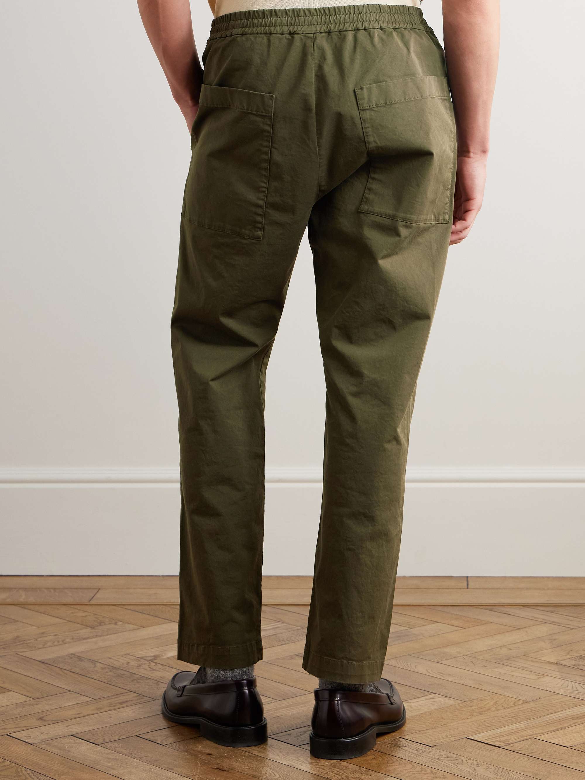 Bativoga Straight-Leg Cotton-Blend Poplin Trousers view
