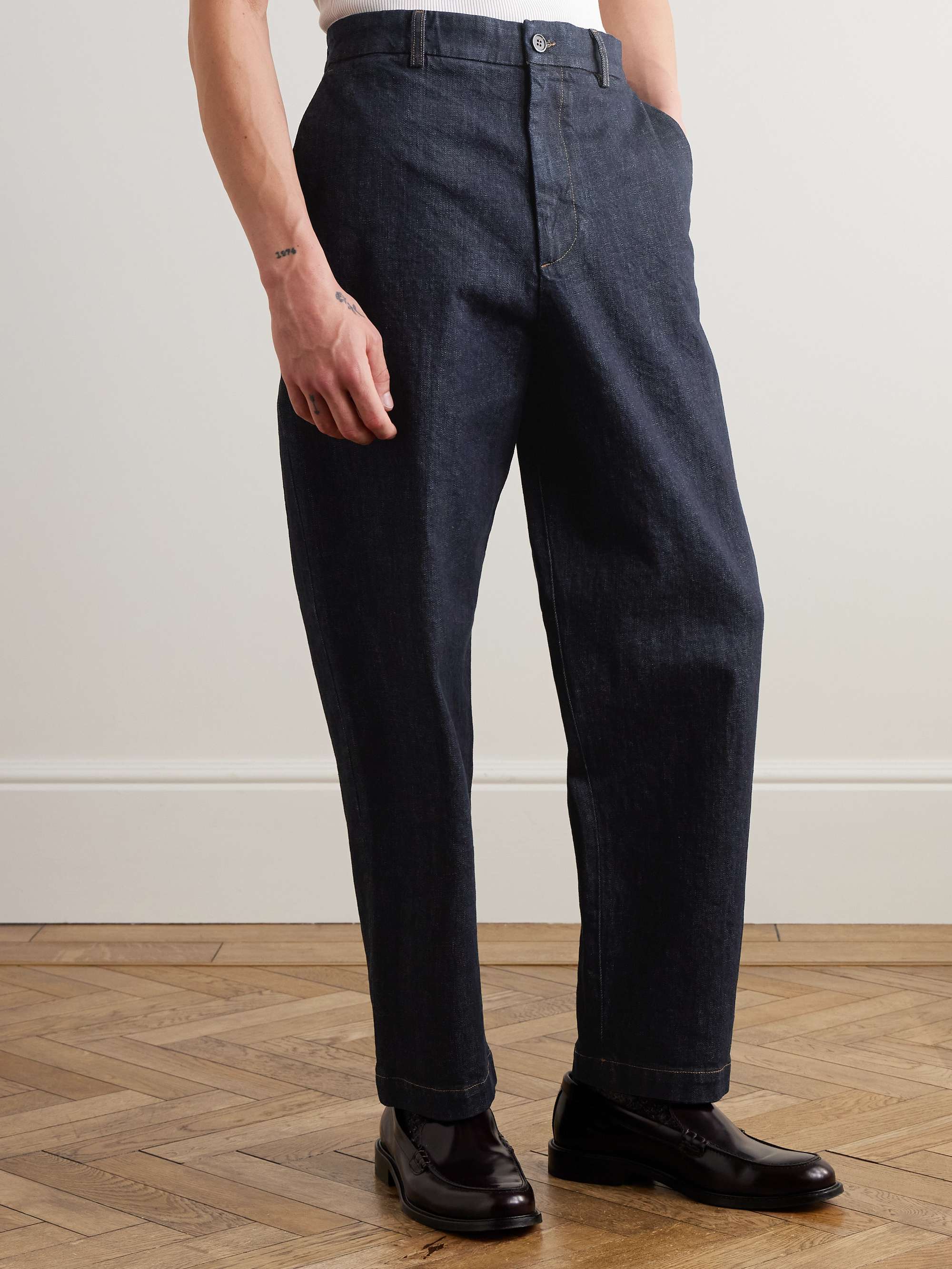 Canasta Straight-Leg Cotton-Blend Trousers view