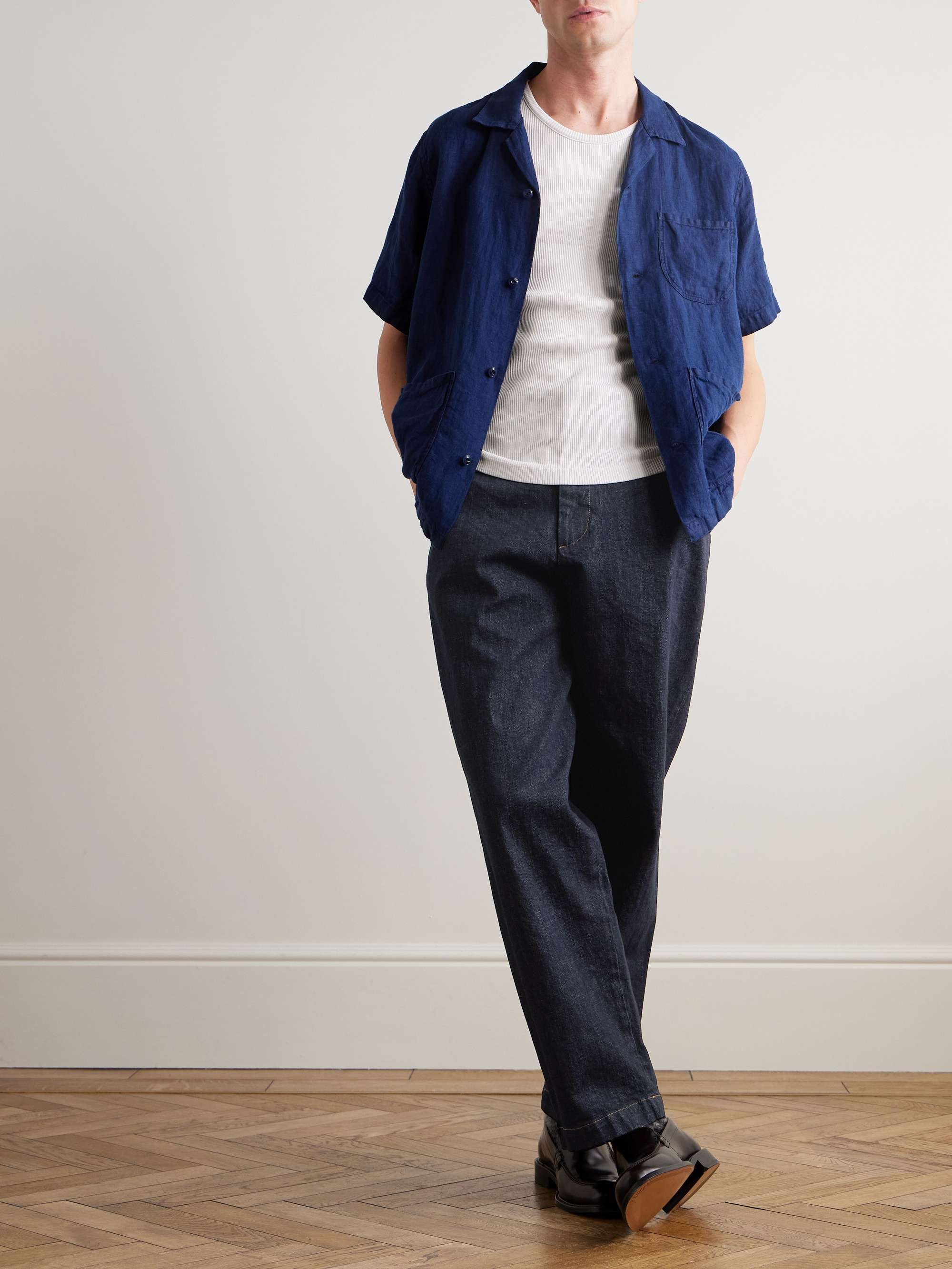 Canasta Straight-Leg Cotton-Blend Trousers view