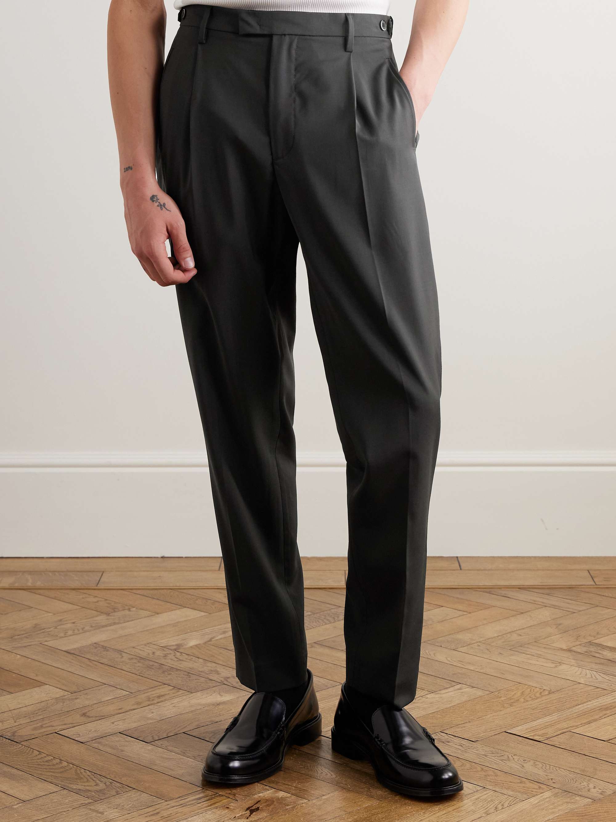 Masco Straight-leg Pleated Virgin Wool Trousers view