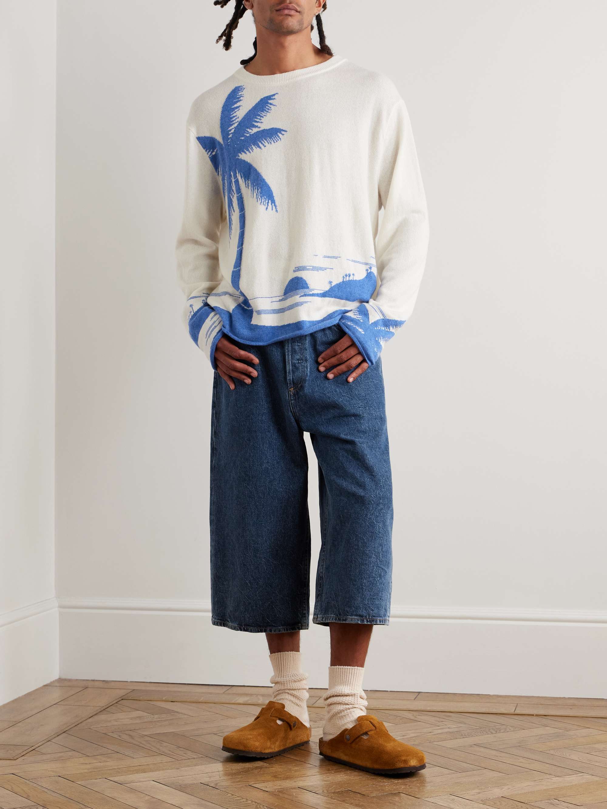 Intarsia-Knit Cashmere Sweater view