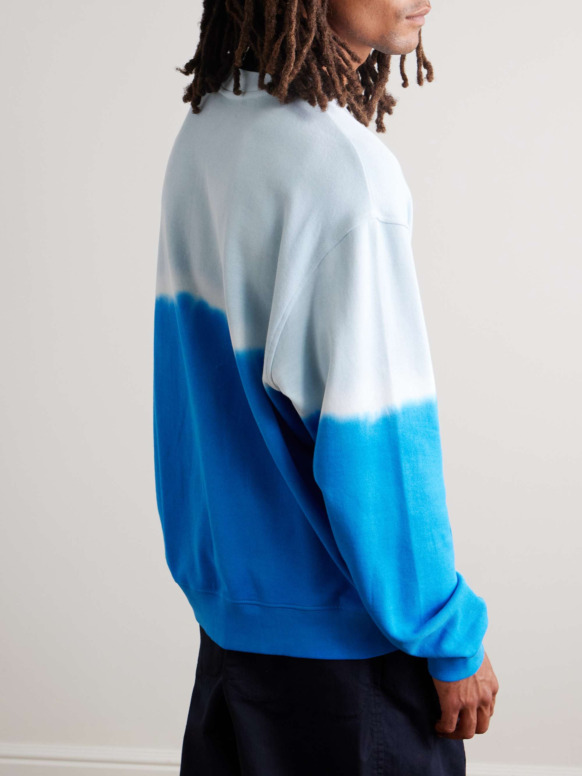 Embroidered Tie-Dyed Cotton And Cashmere-Blend Jersey Sweatshirt view