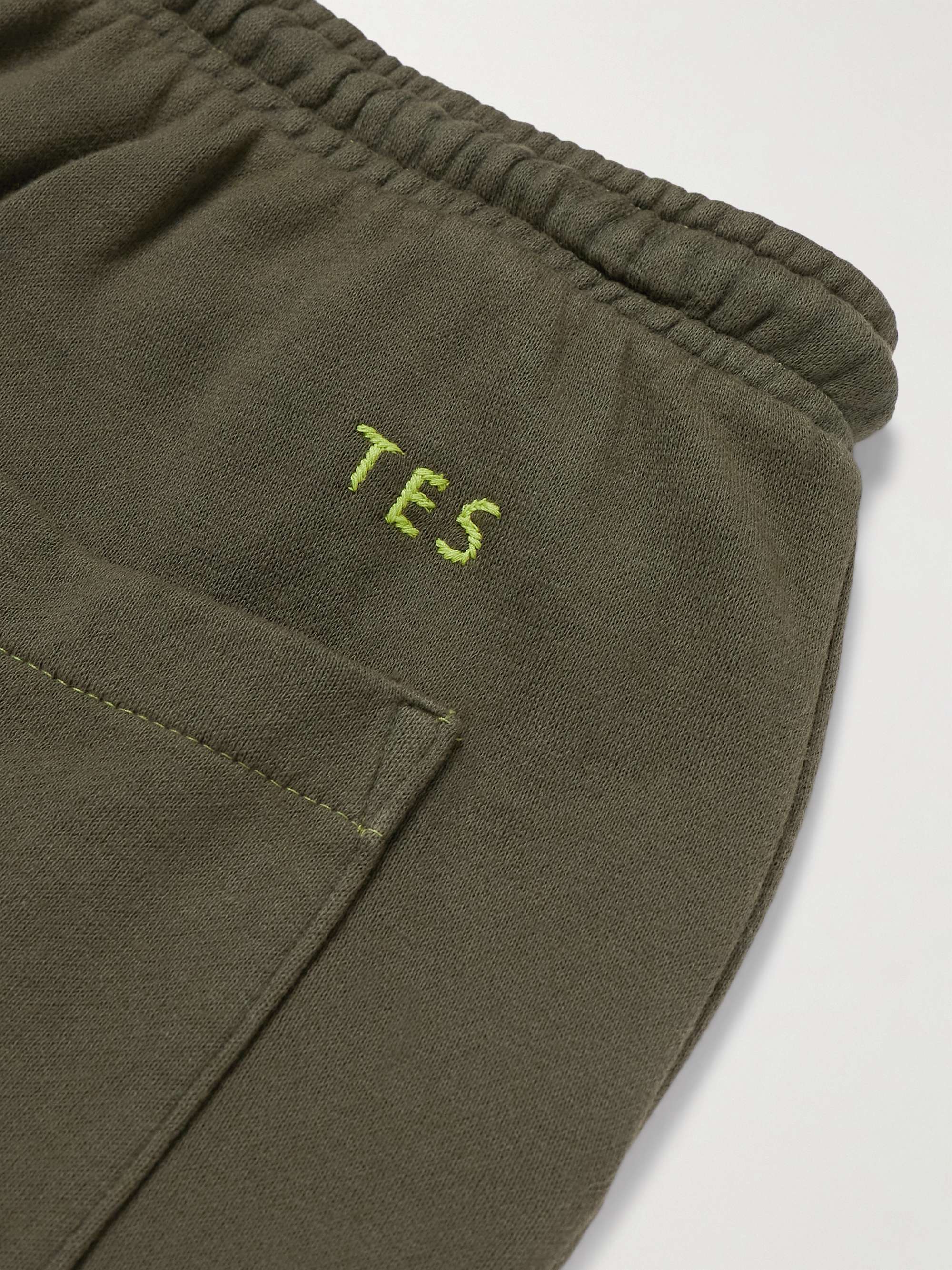 Wide-Leg Cotton and Cashmere-Blend Jersey Sweatpants view