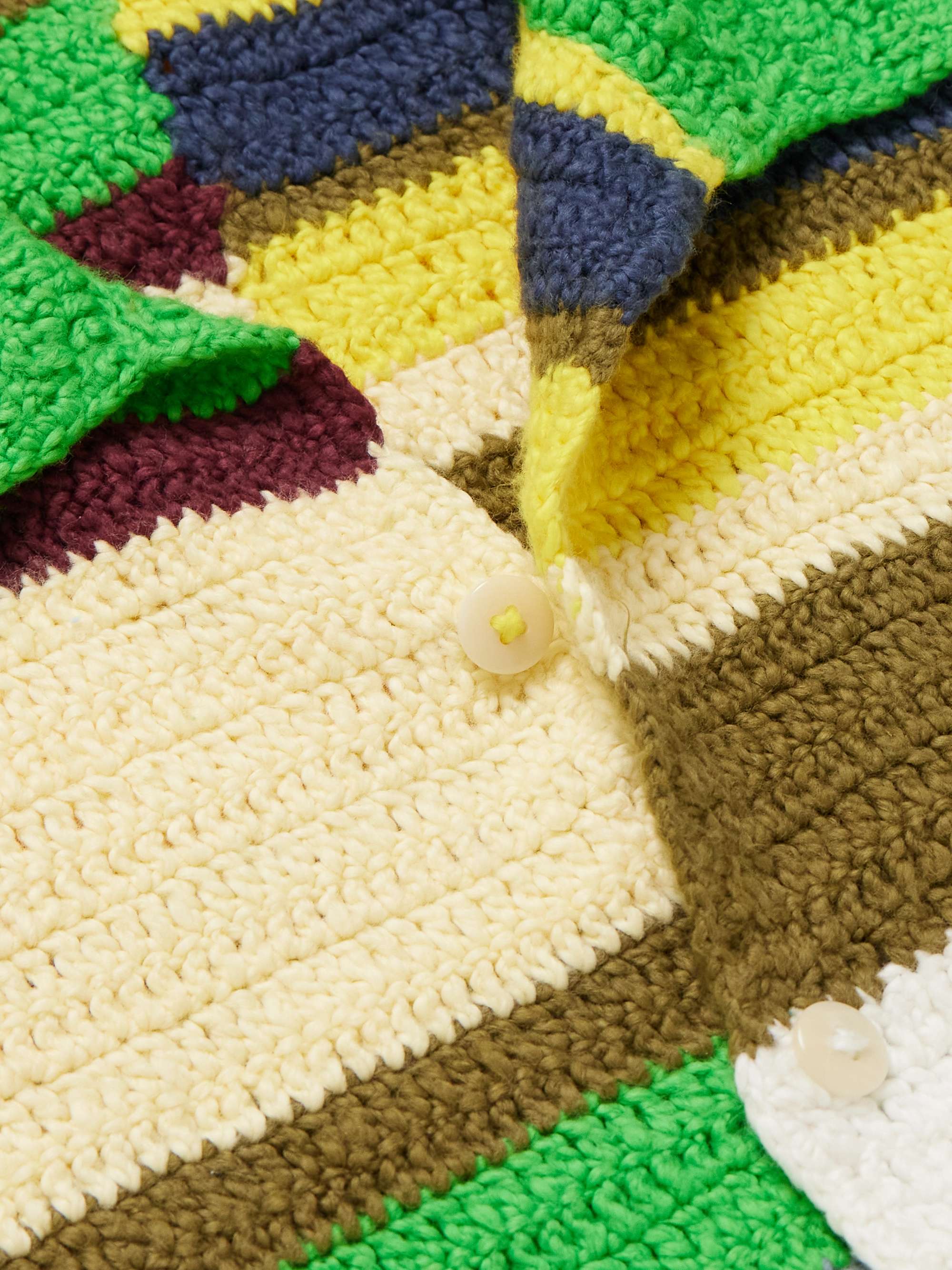 Striped Crocheted Organic Cotton Shirt view
