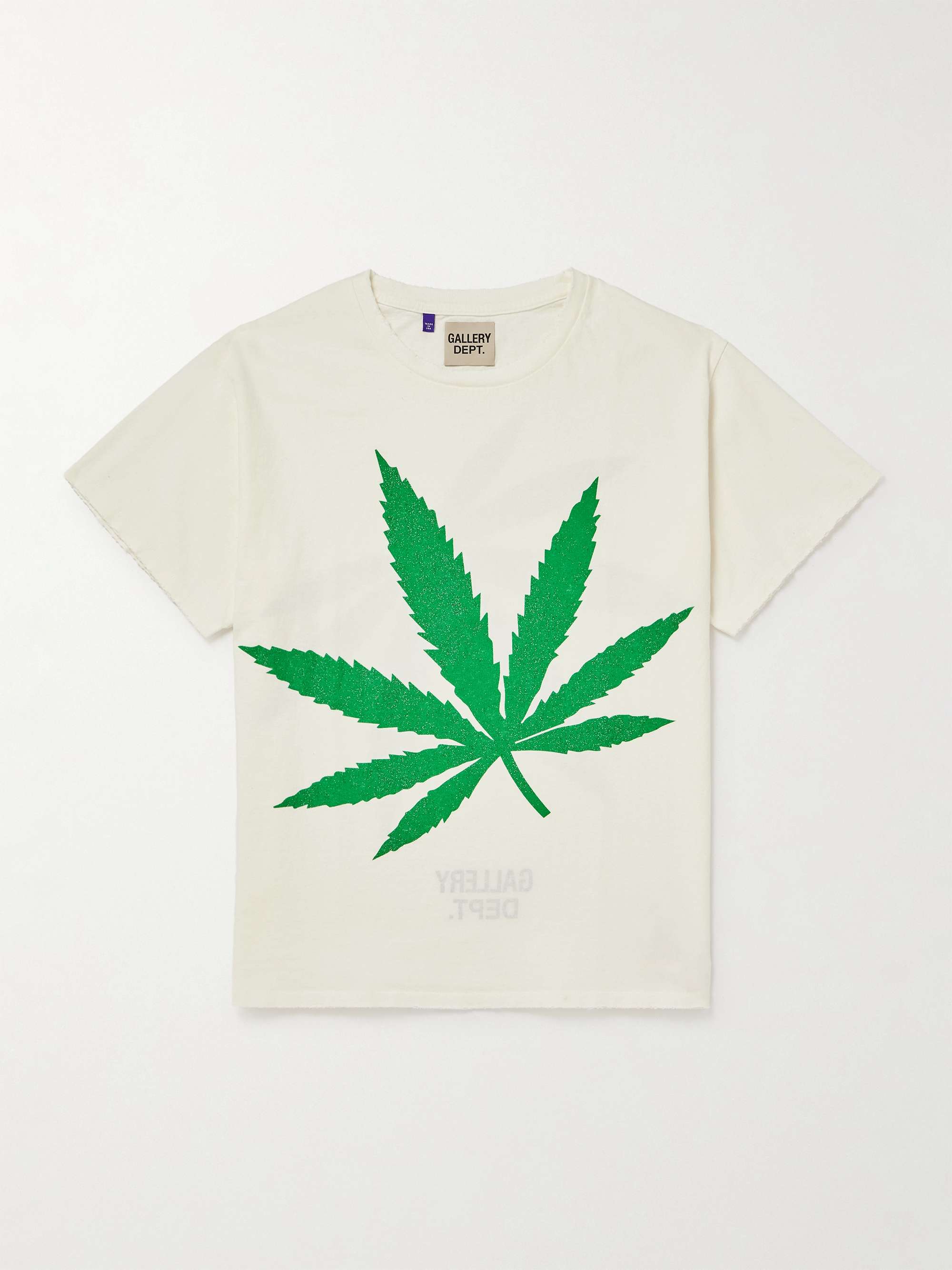 Weed Glittered Cotton-Jersey T-Shirt view