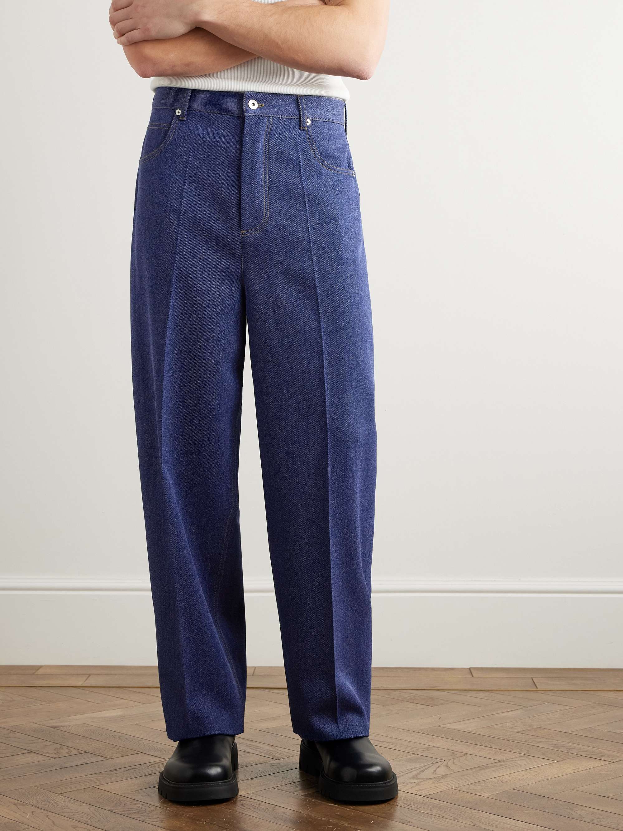 Wool and Cotton-Blend Drill Trousers view