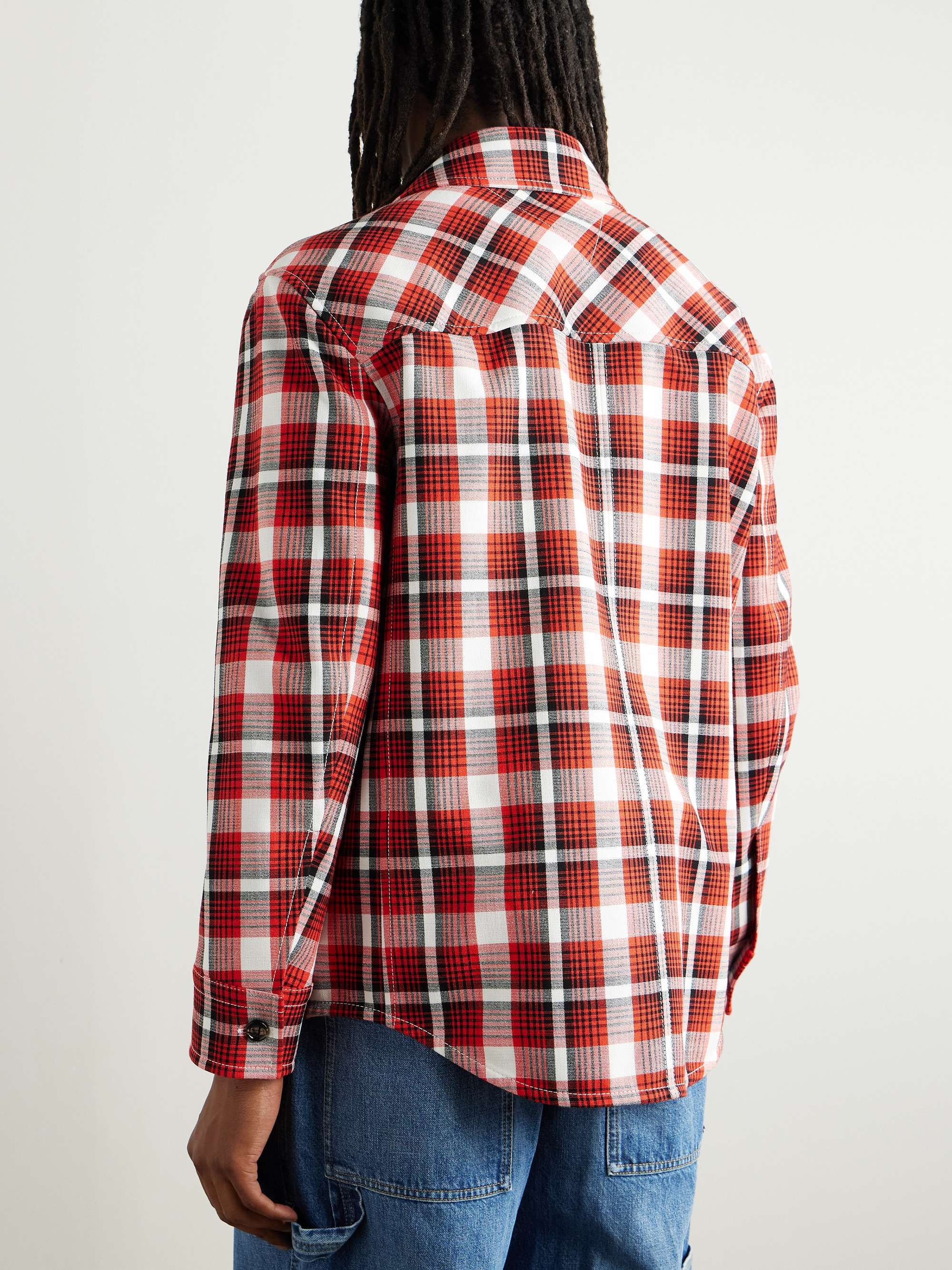 Checked Woven Overshirt view
