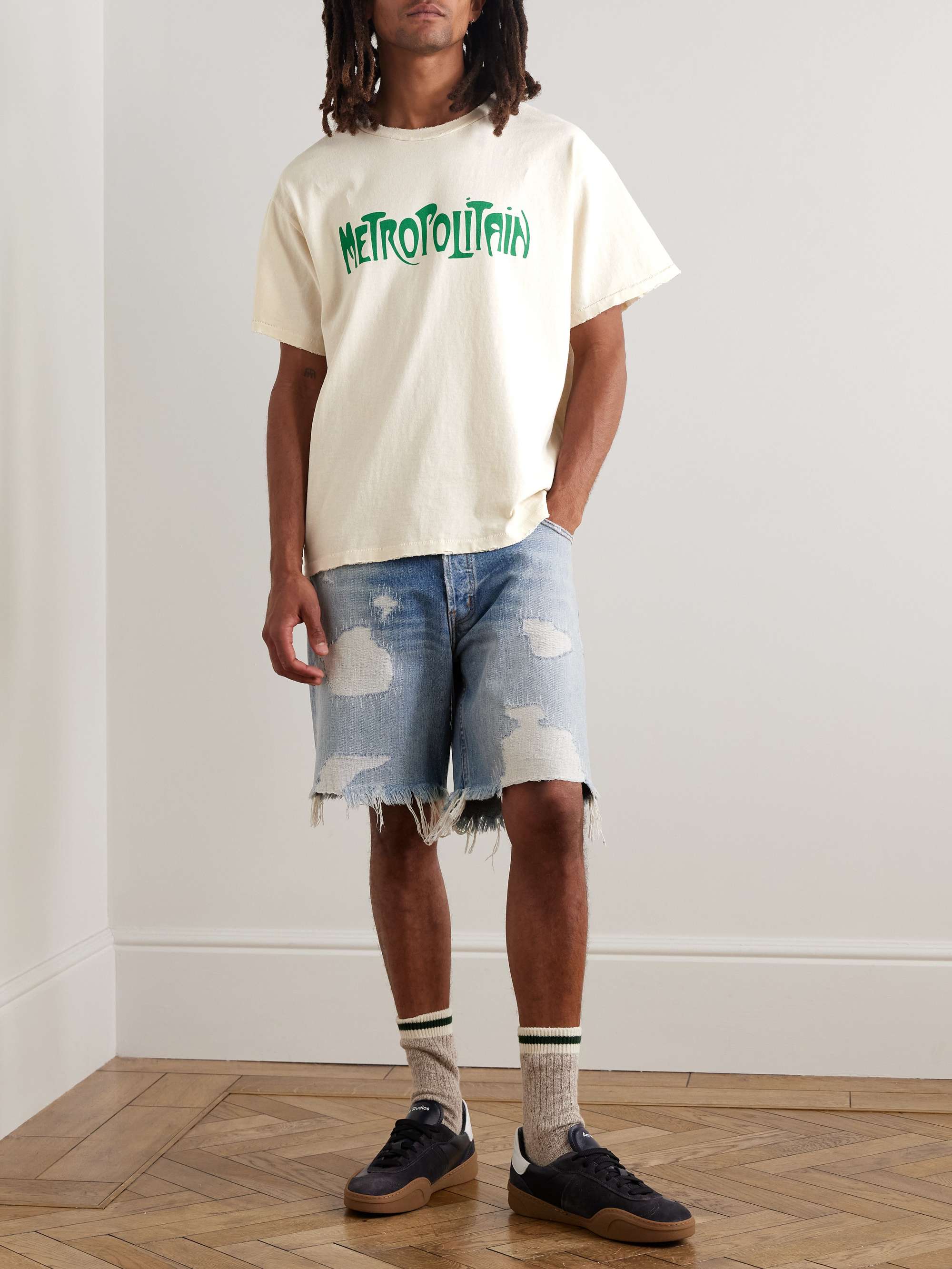 Self Title Printed Cotton-Jersey T-Shirt view