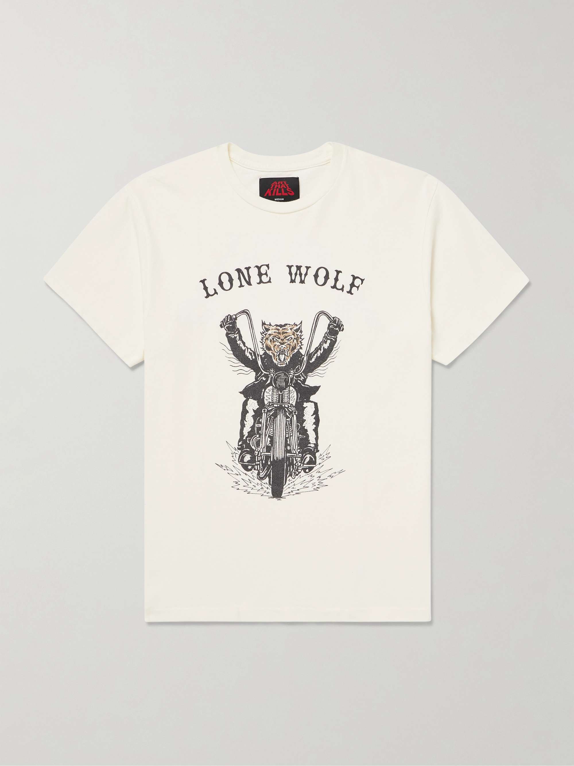 Lone Wolf Printed Cotton-Jersey T-Shirt view