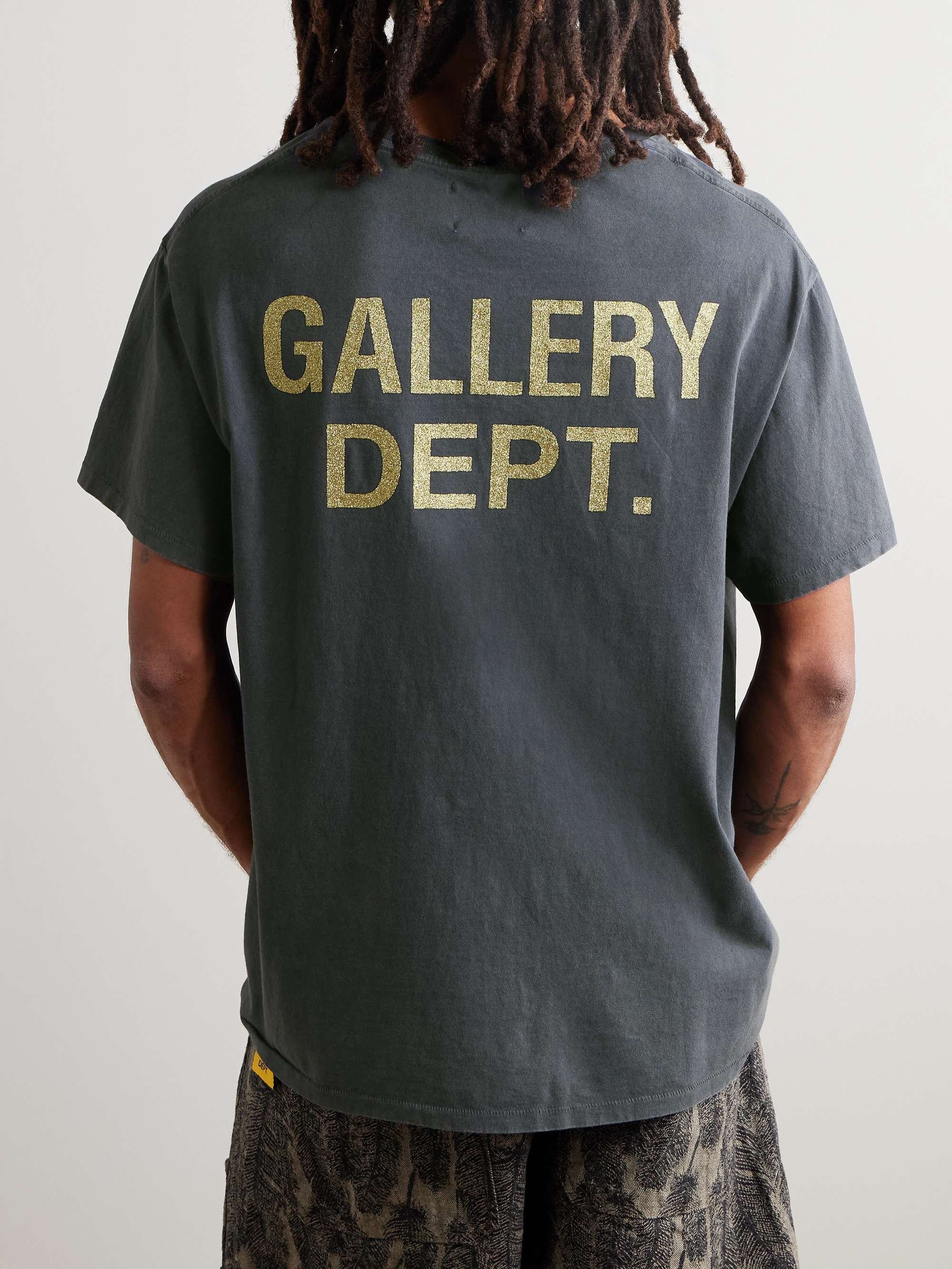 Horrors Glittered Printed Cotton-Jersey T-Shirt view