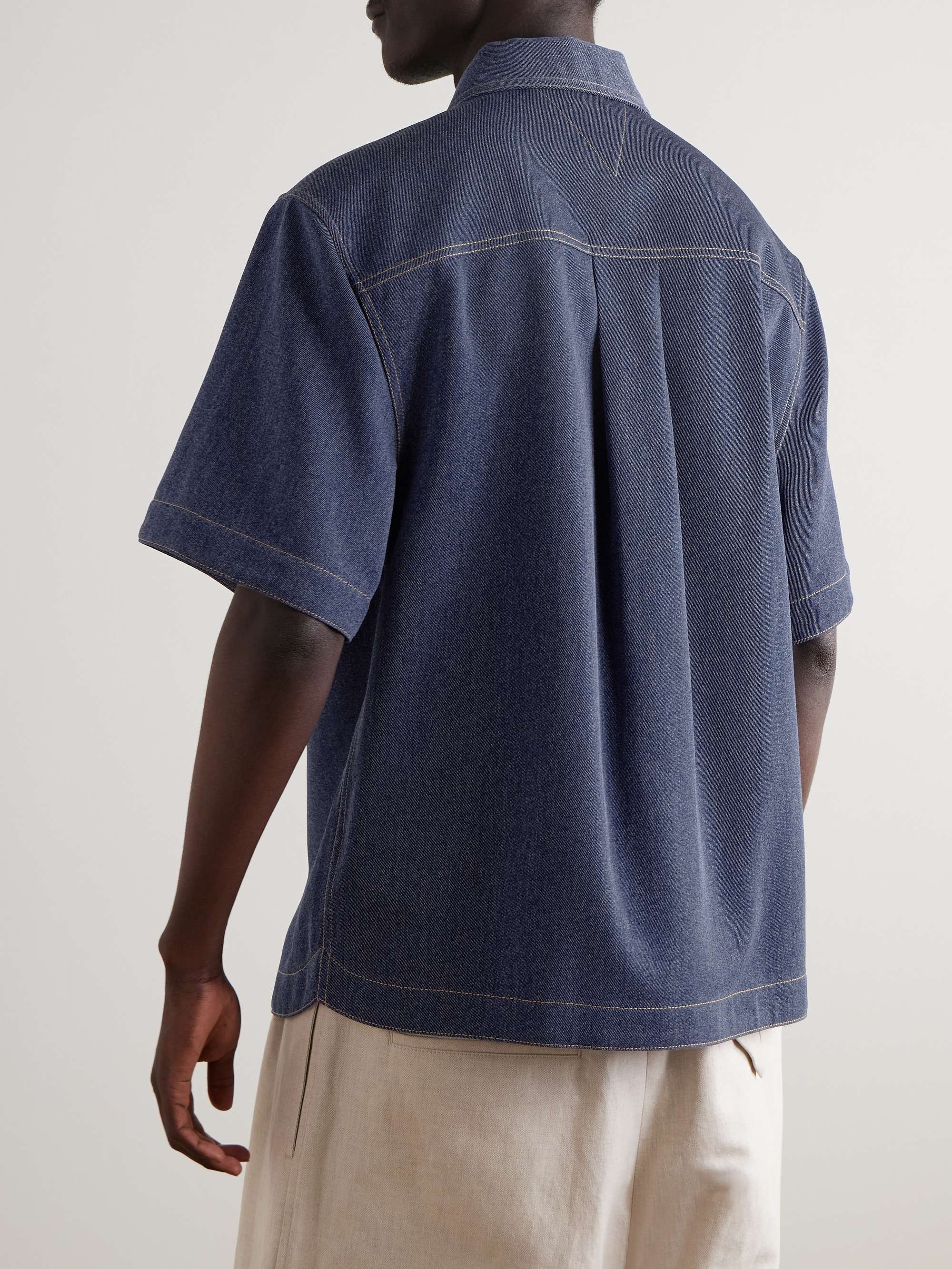 Oversized Wool and Cotton-Blend Drill Shirt view
