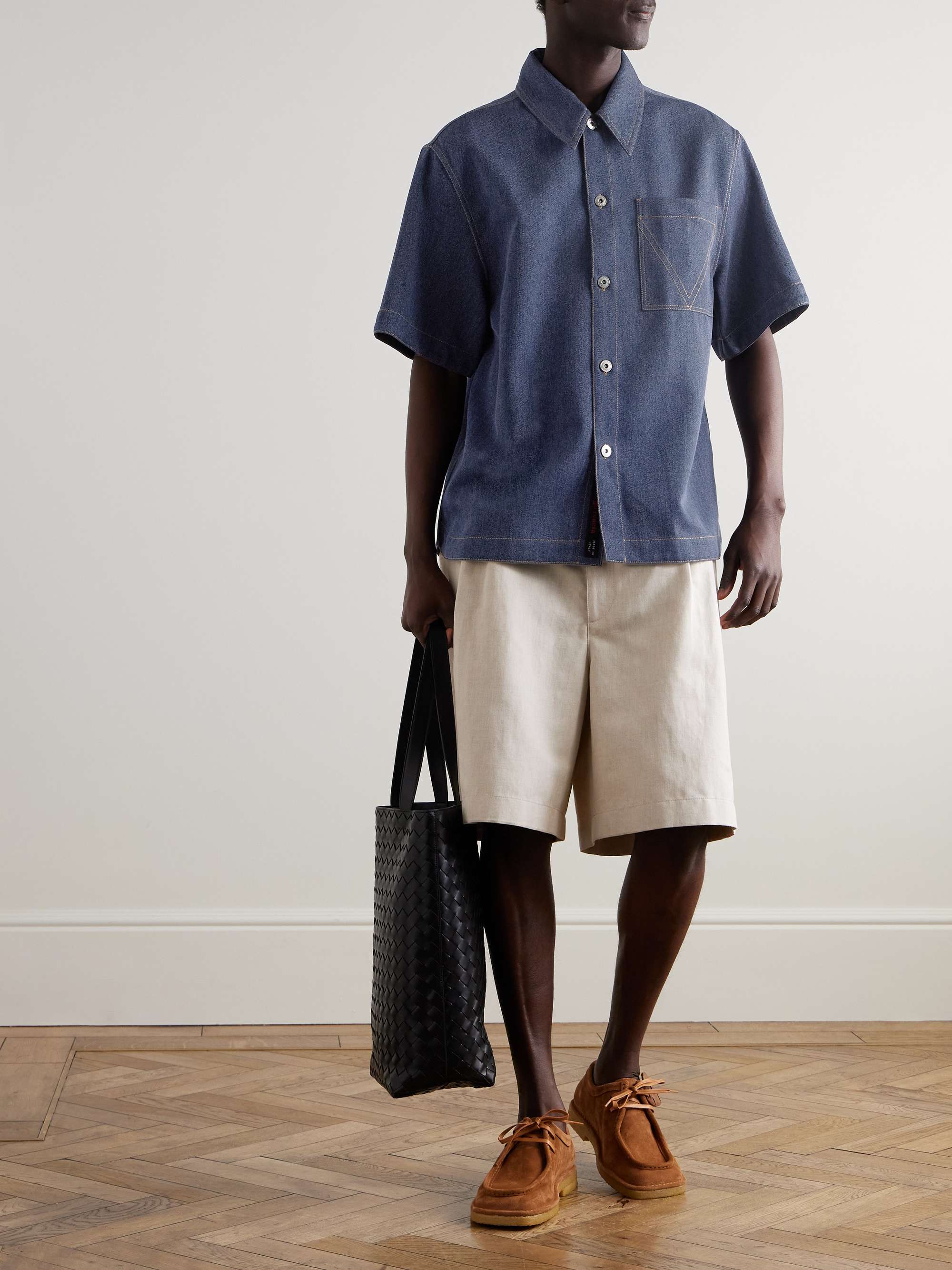 Oversized Wool and Cotton-Blend Drill Shirt view