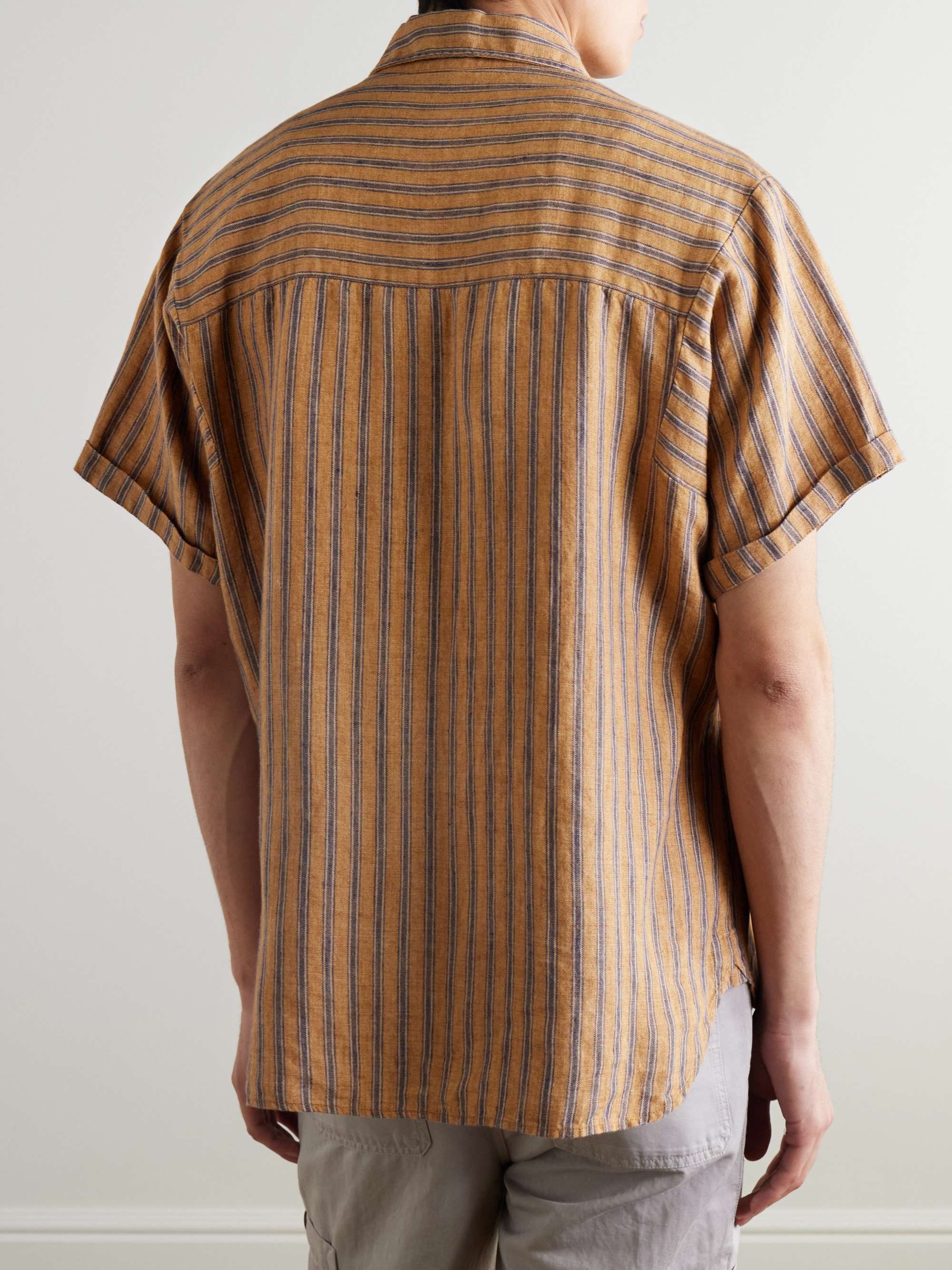 Garrison Striped Linen and Cotton-Blend Shirt view