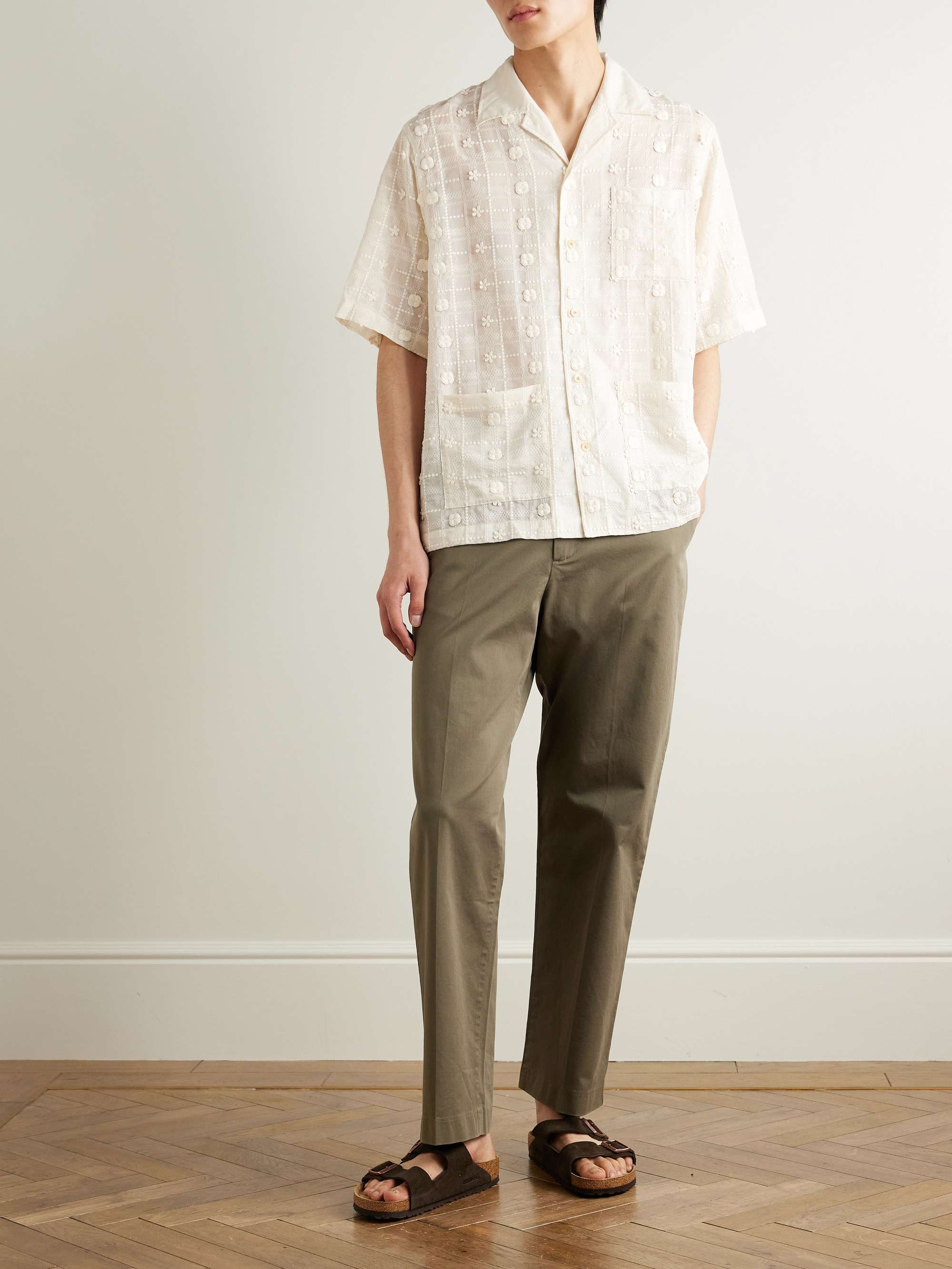 Paw 1804 Straight-Leg Organic Cotton-Blend Trousers view