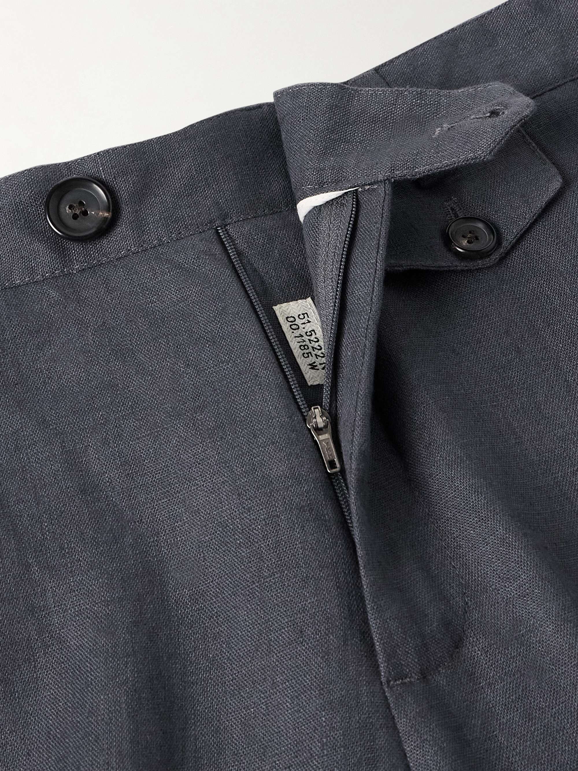 Fishtail Tapered Linen Trousers view