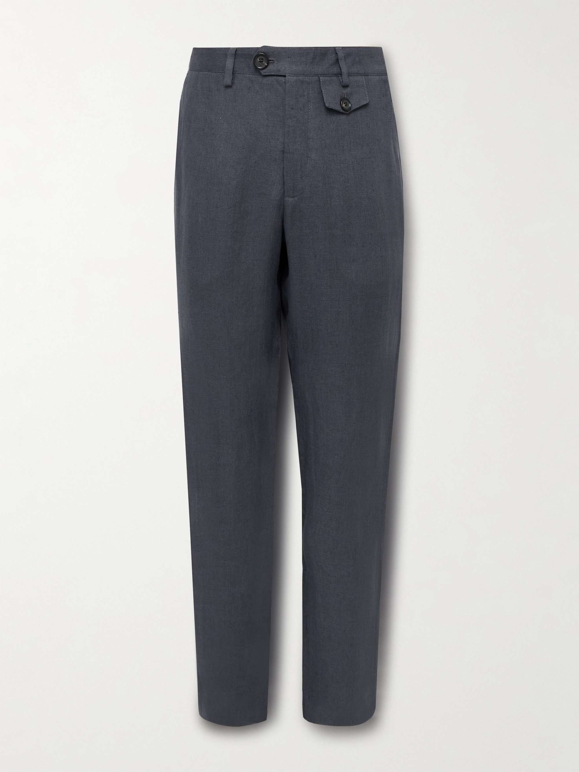 Fishtail Tapered Linen Trousers view