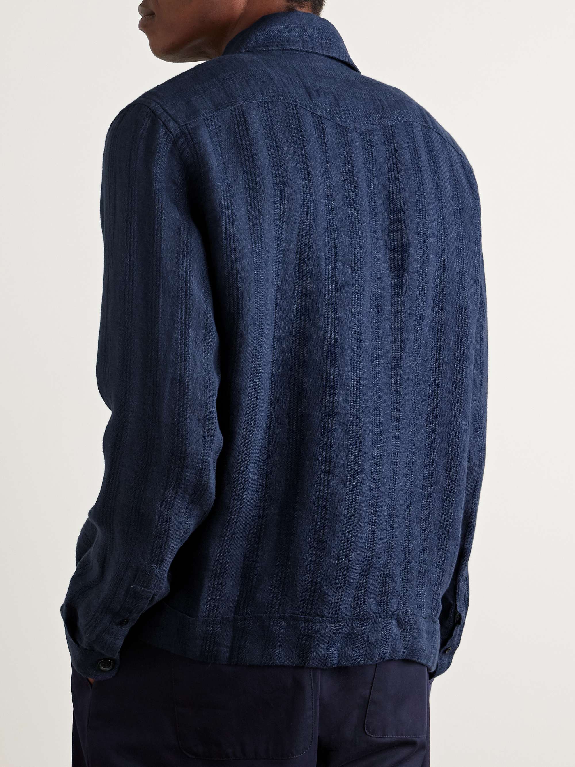 Witley Striped Linen Overshirt view