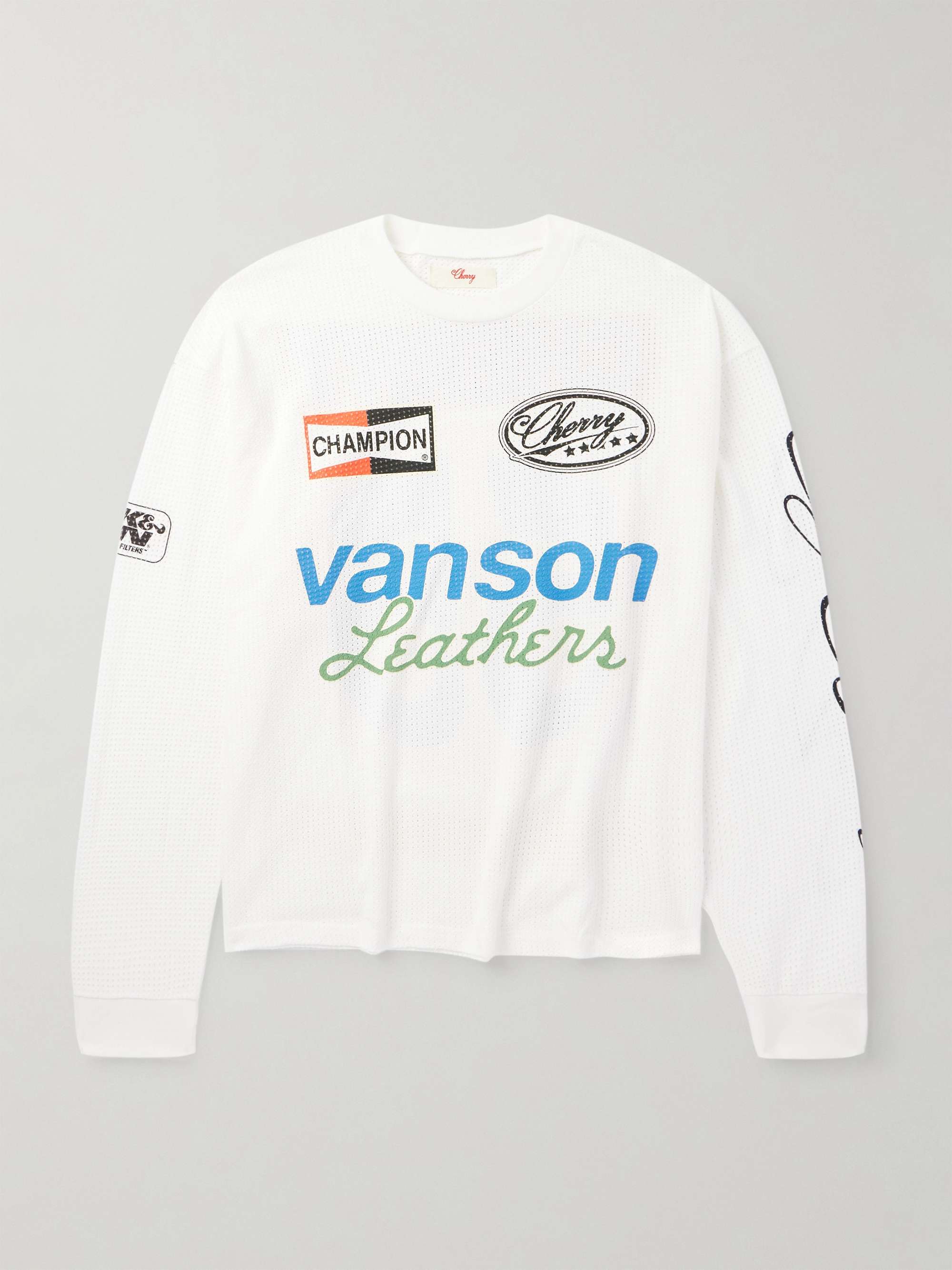 Printed Cotton-Mesh T-Shirt view