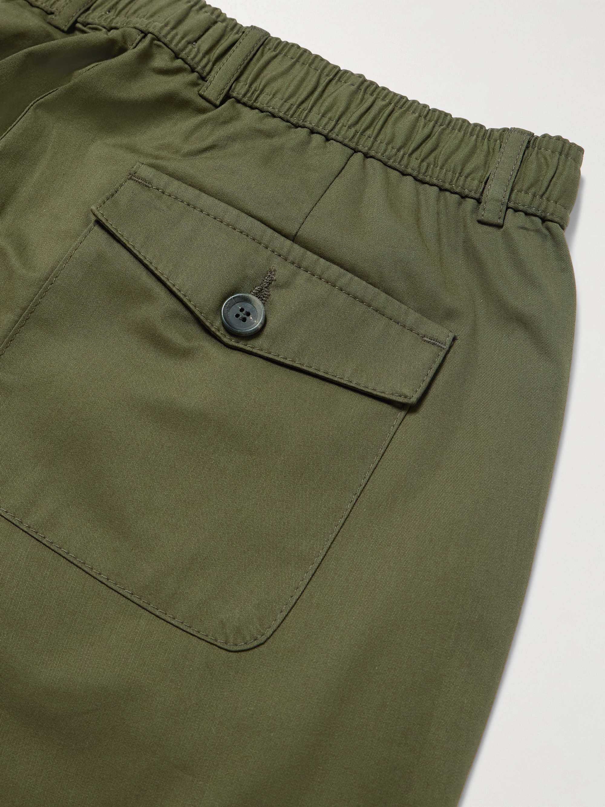 Ashdown Straight-Leg Cotton-Twill Drawstring Trousers view
