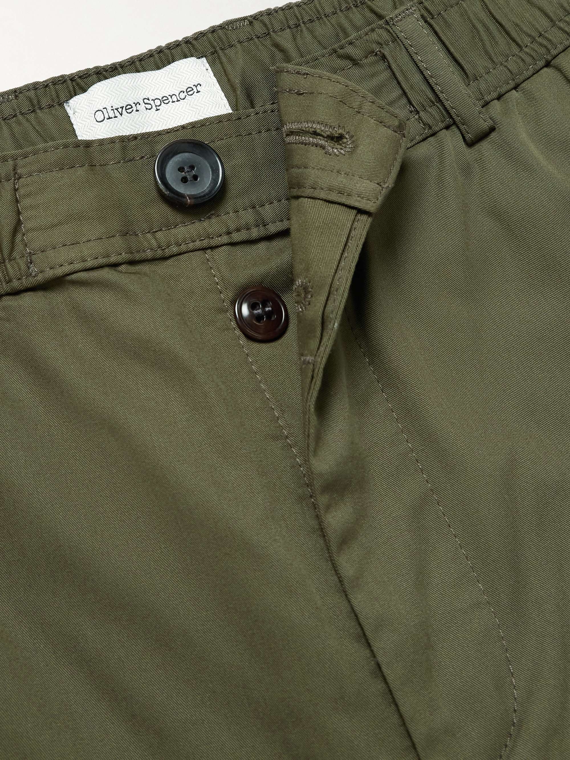Ashdown Straight-Leg Cotton-Twill Drawstring Trousers view