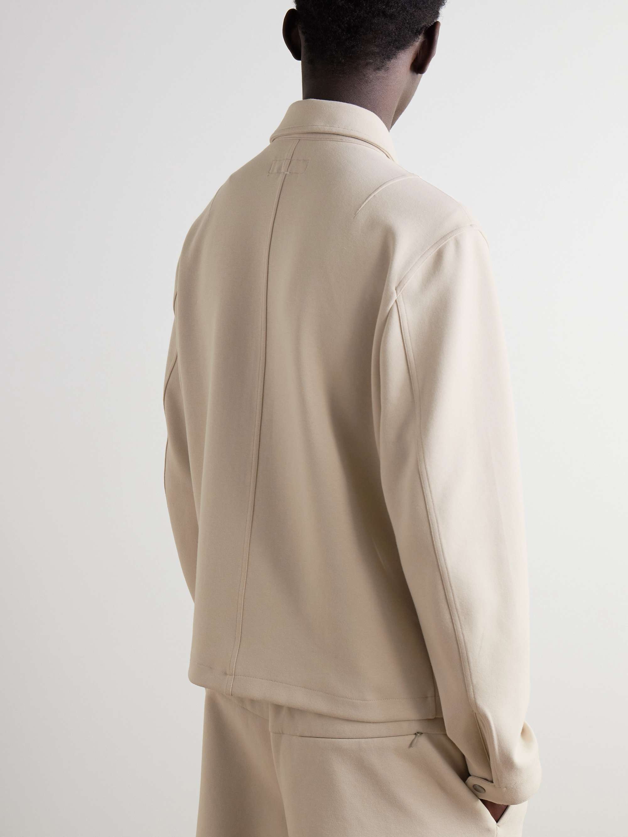 Melrose Cotton-Blend Ponte Track Jacket view