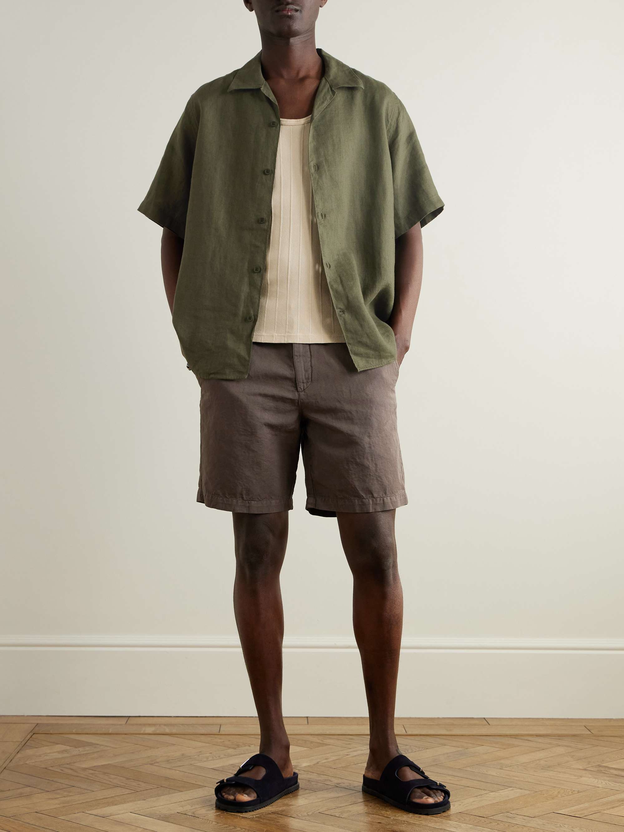 Julio 5708 Camp-Collar Linen Shirt view