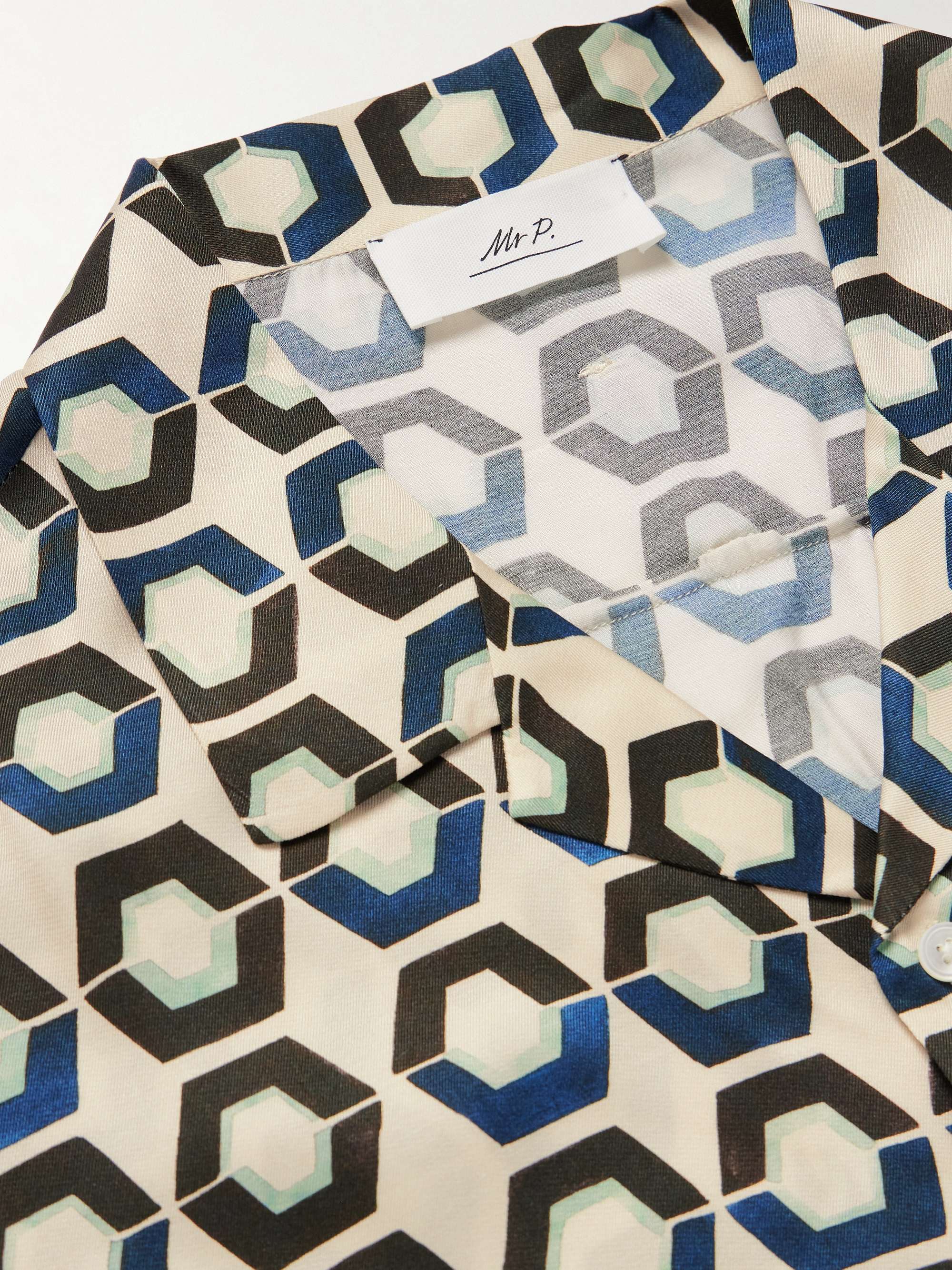 Geo Camp-Collar Printed ECOVERO™-Twill Shirt view