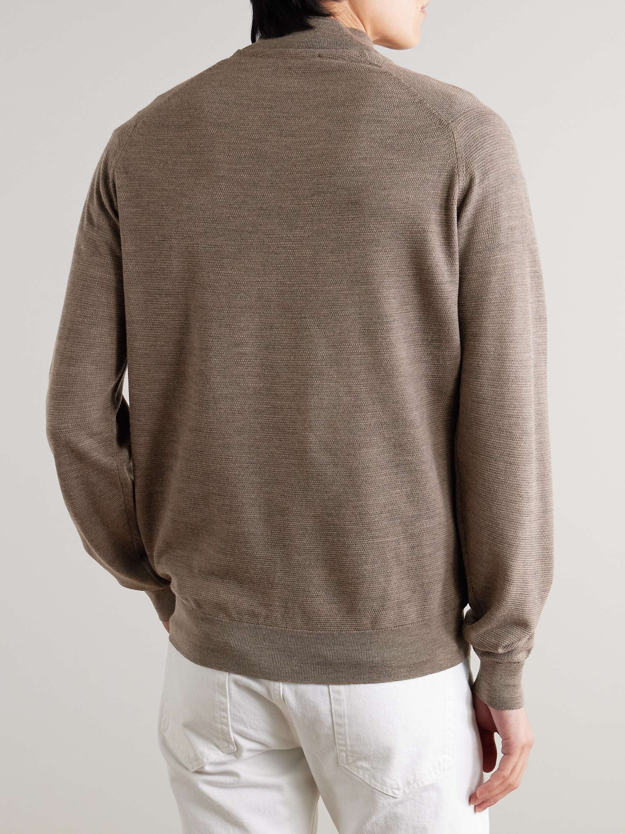 16.Singular Merino Wool Zip-Up Cardigan view