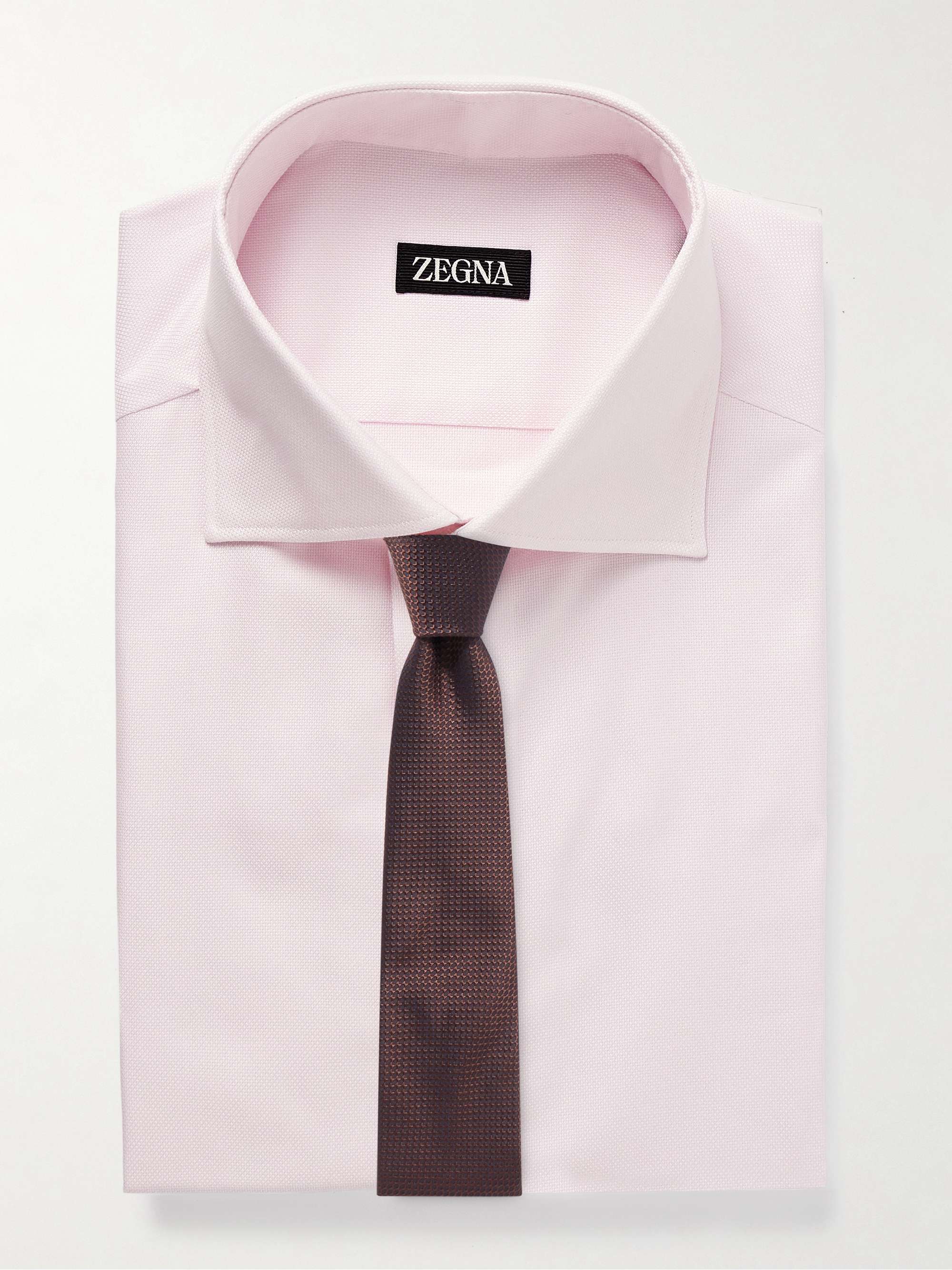 Cutaway-Collar Cotton-Piqué Shirt view