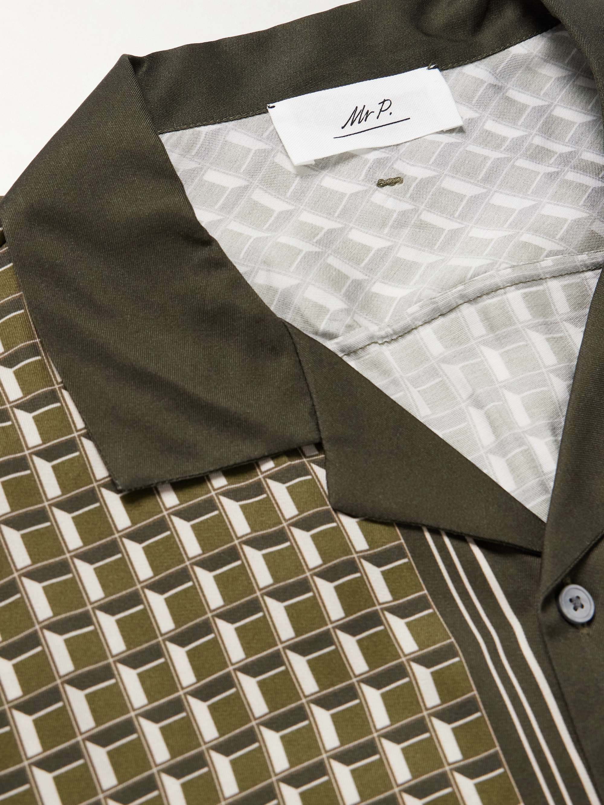 Camp-Collar Printed ECOVERO™-Twill Shirt view