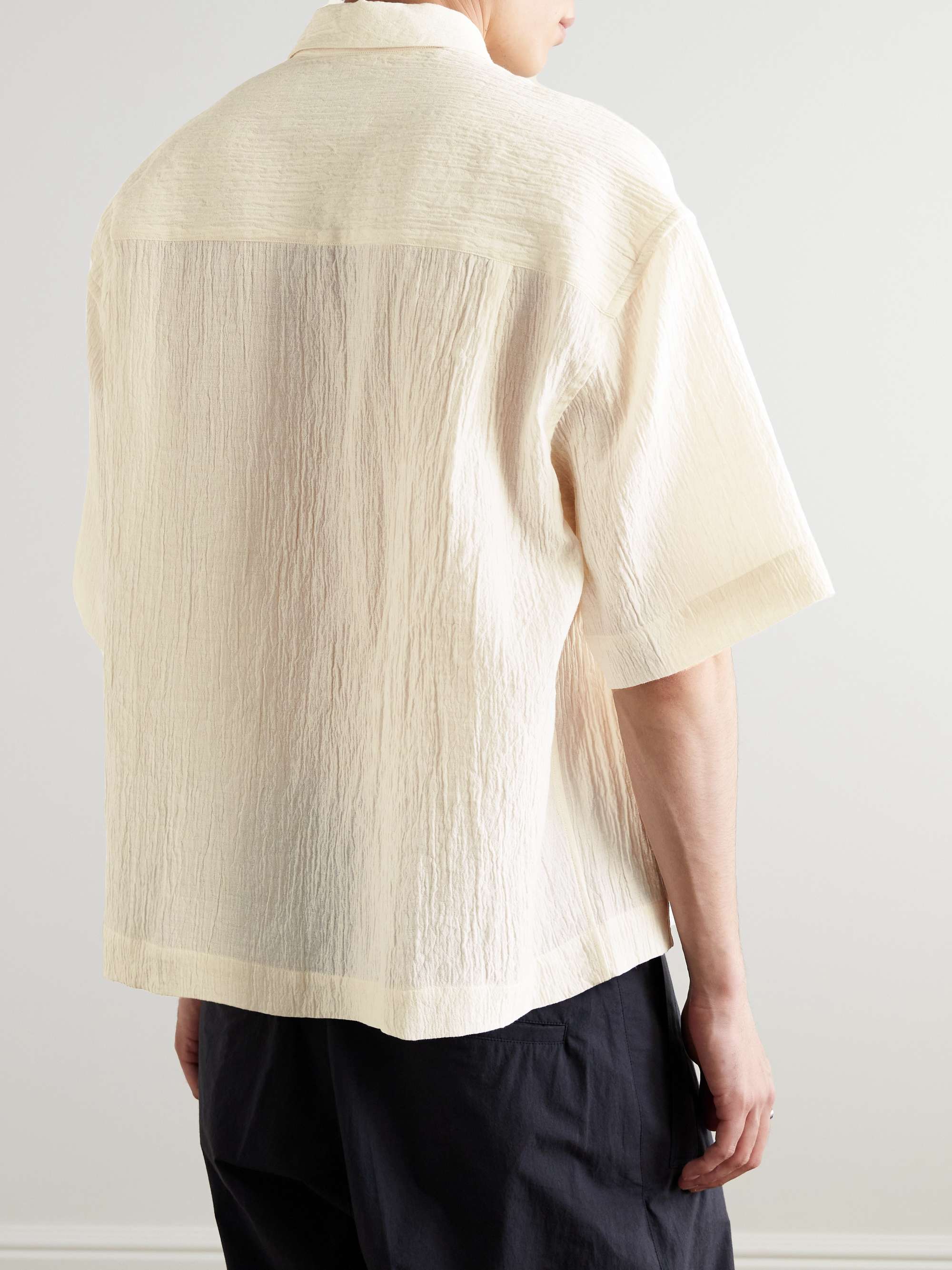 Sanko Cotton-Blend Seersucker Shirt view