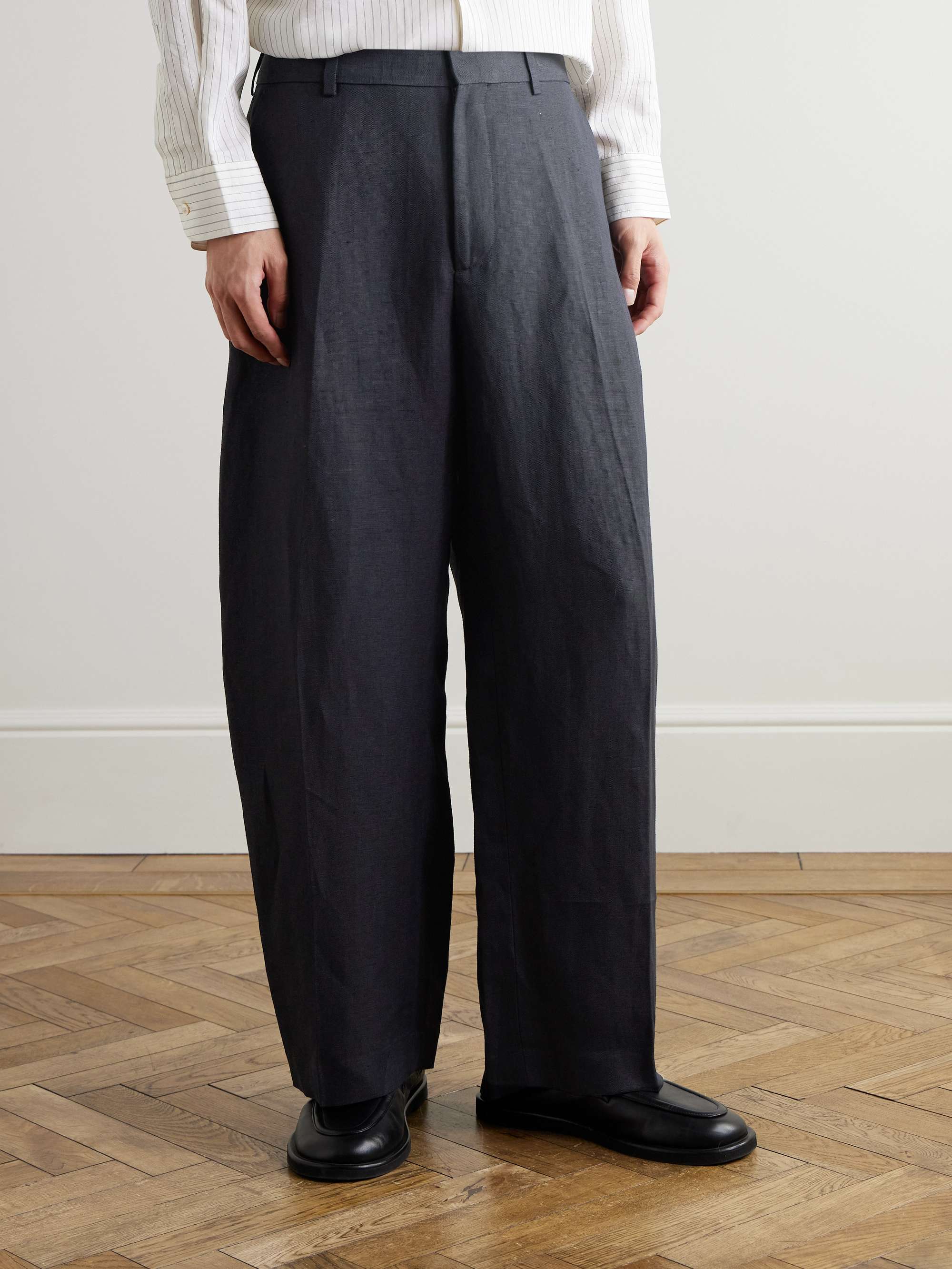 Fume Tapered Linen-Blend Suit Trousers view