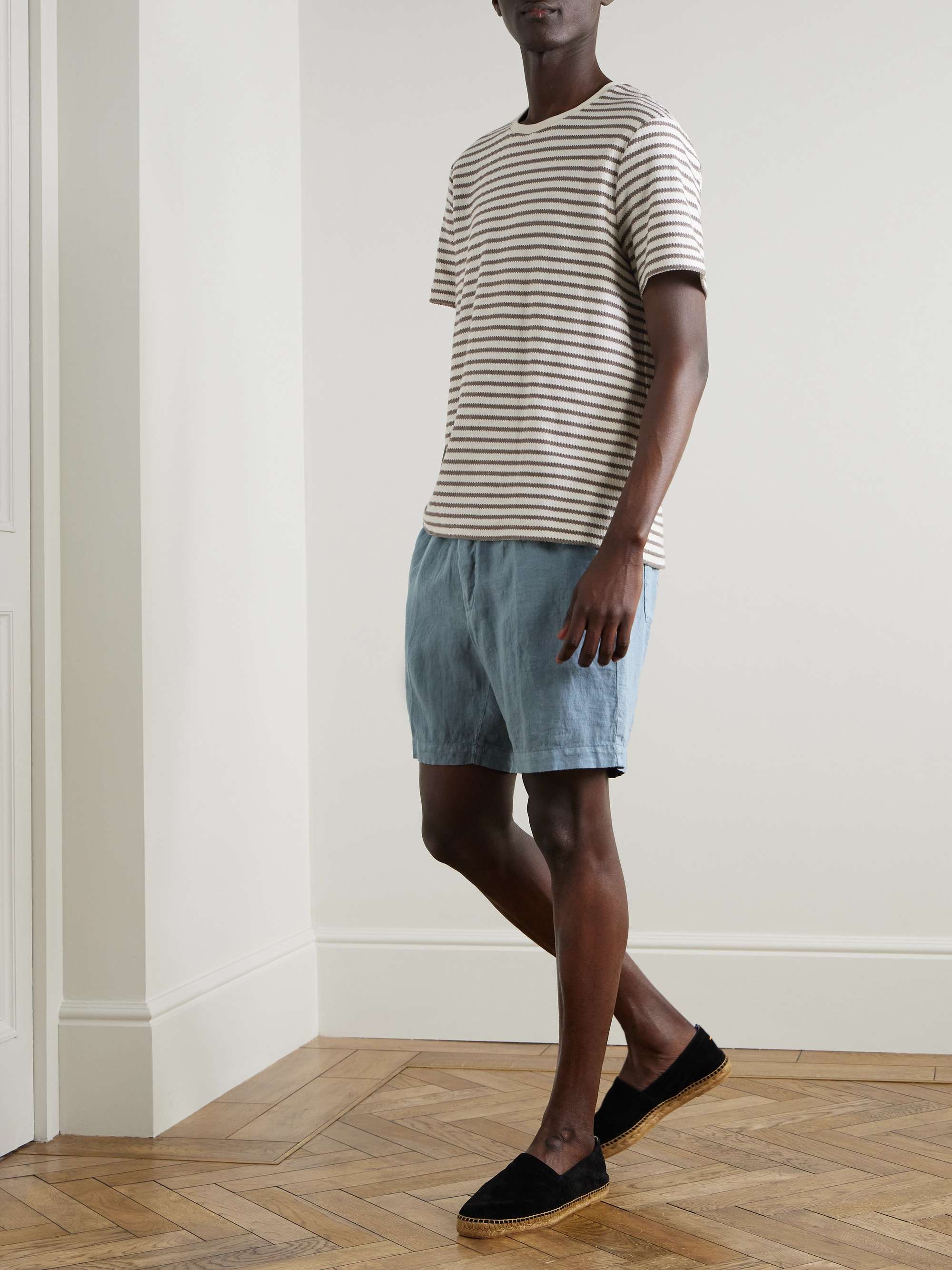 Samuel Straight-Leg Linen Drawstring Shorts view